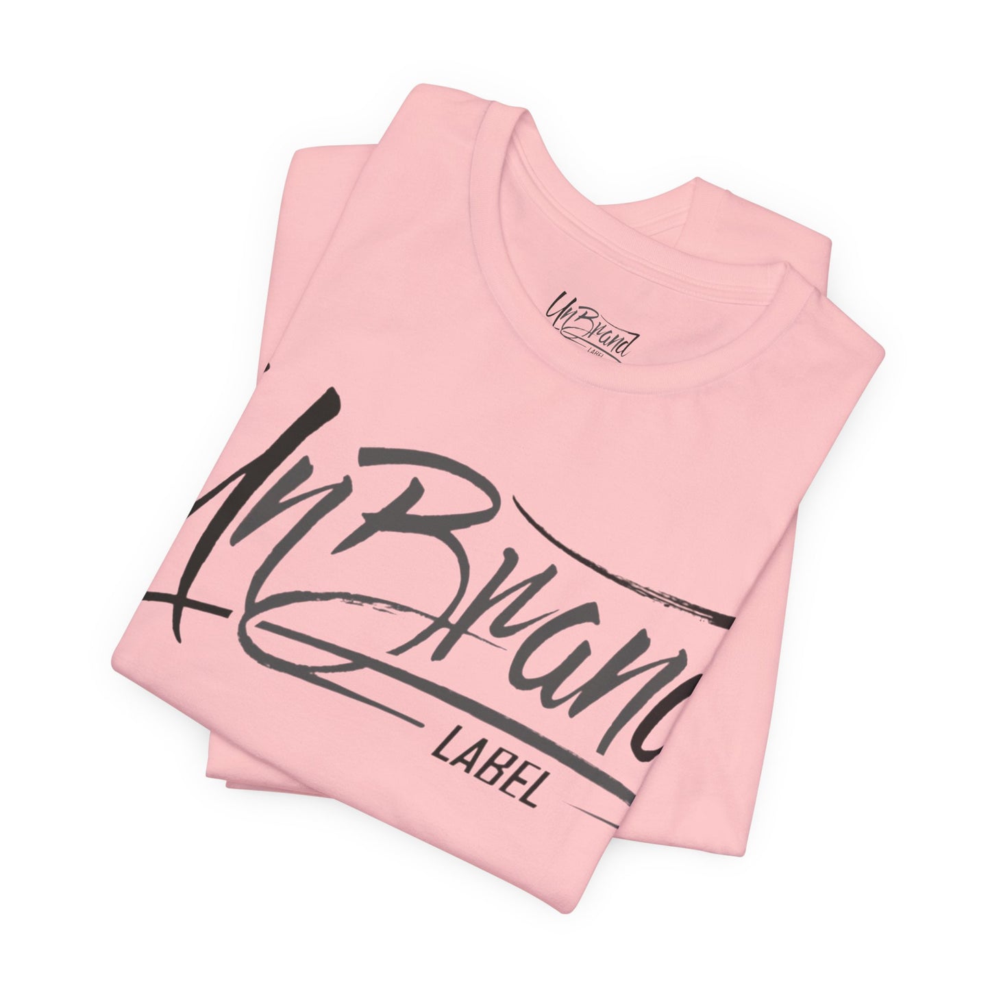 UnBrand Script Logo Tee | black, and gray lettering | UNISEX