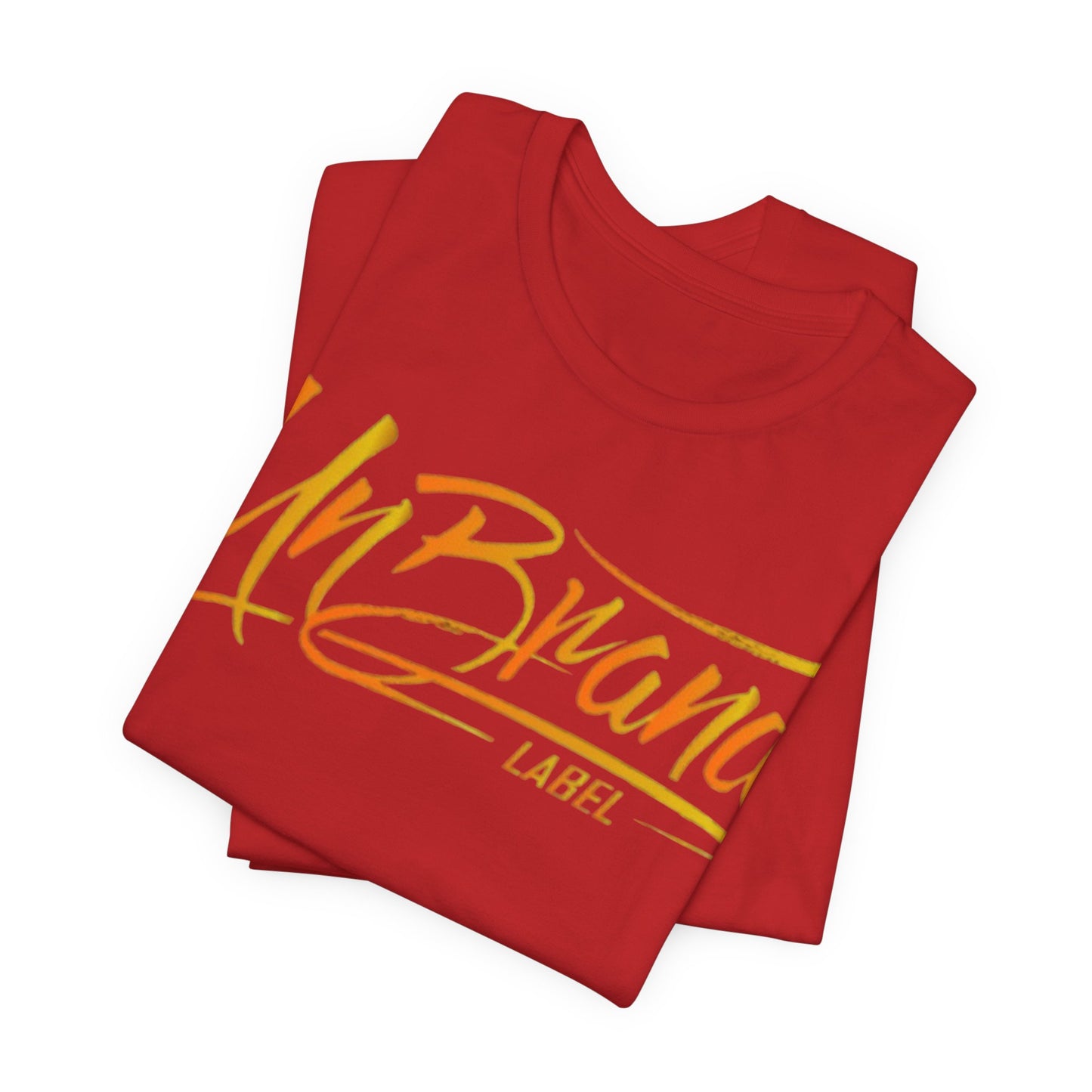 UnBrand Script Logo T-Shirt | Orange Brush Script Tee | Unisex