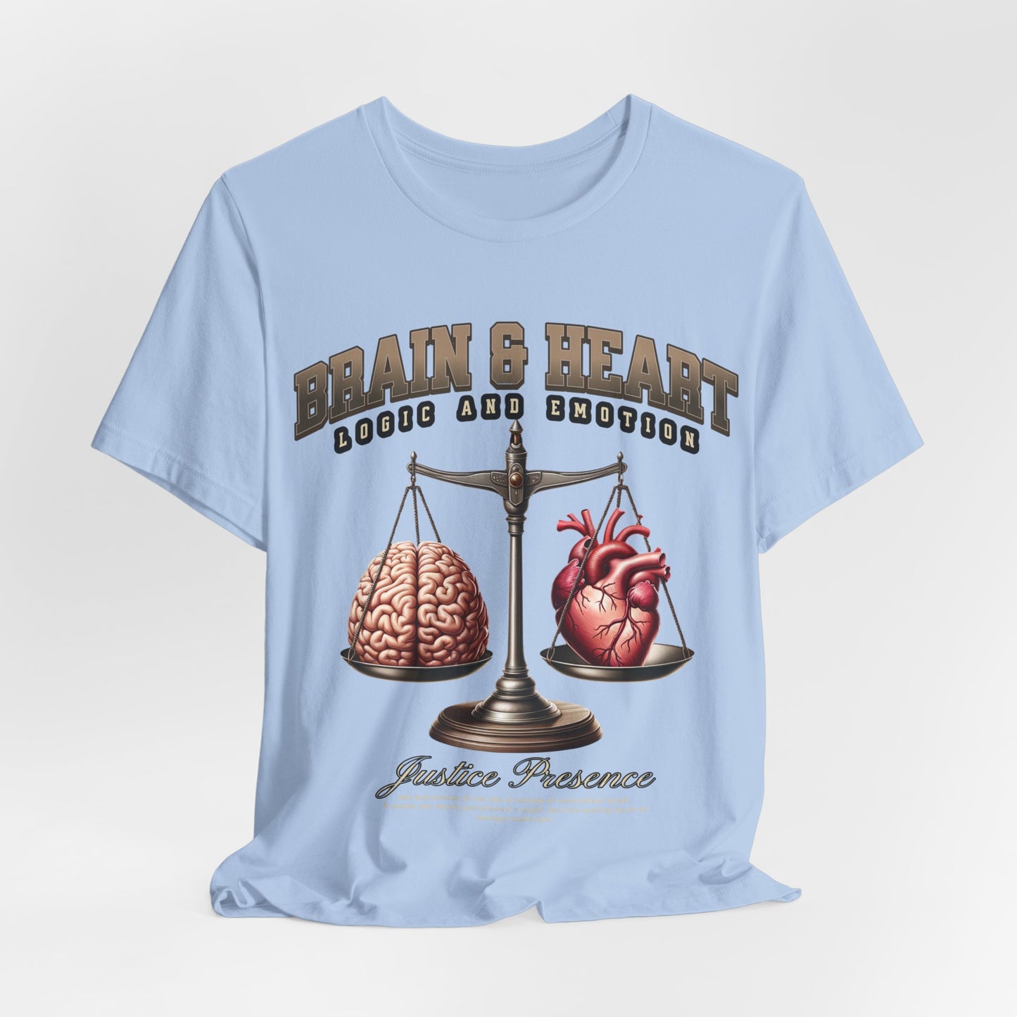 Brain & Heart Scales T-Shirt | Science Anatomy Graphic Tee