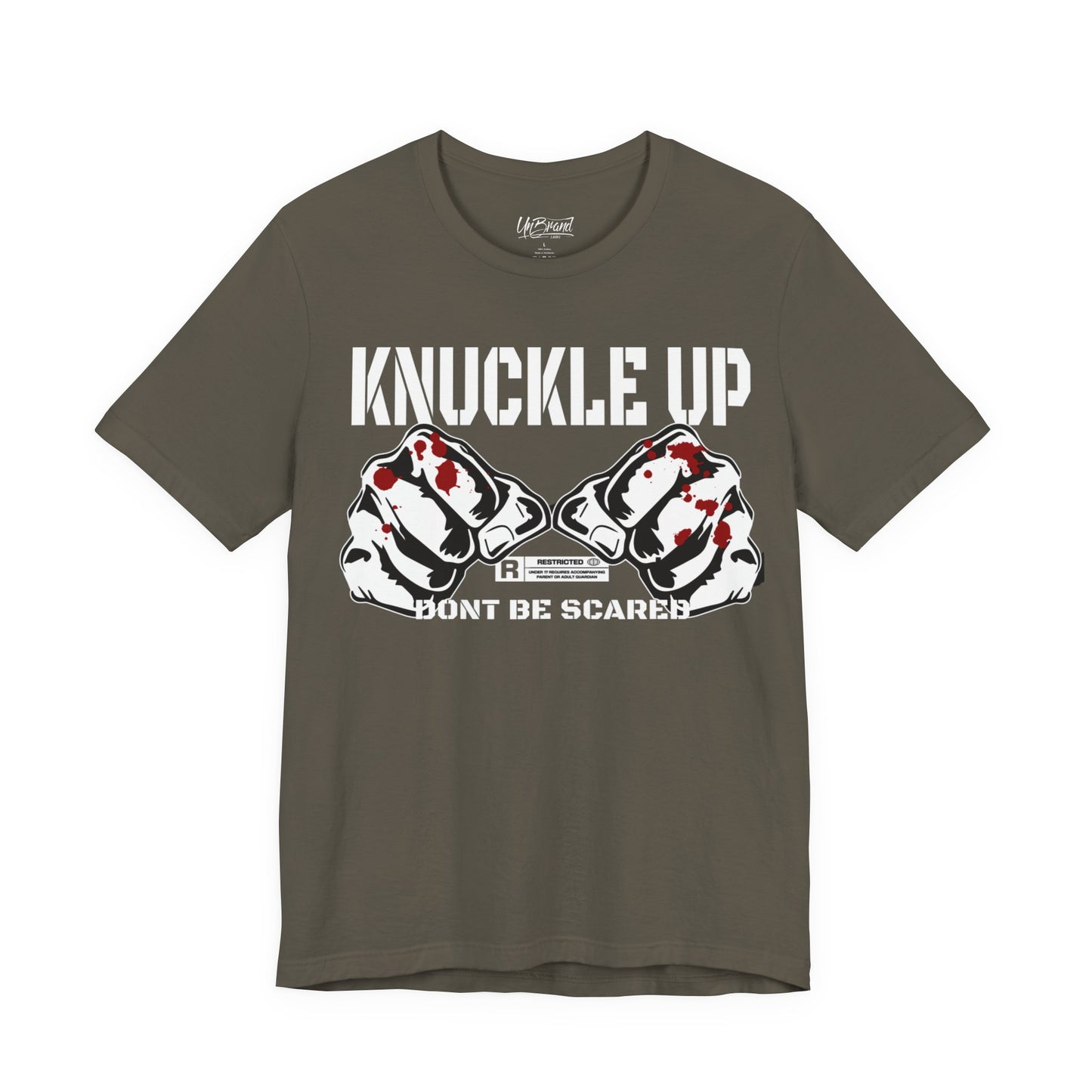 Knuckle Up fists graphic Tee | Don't Be Scared boxing design