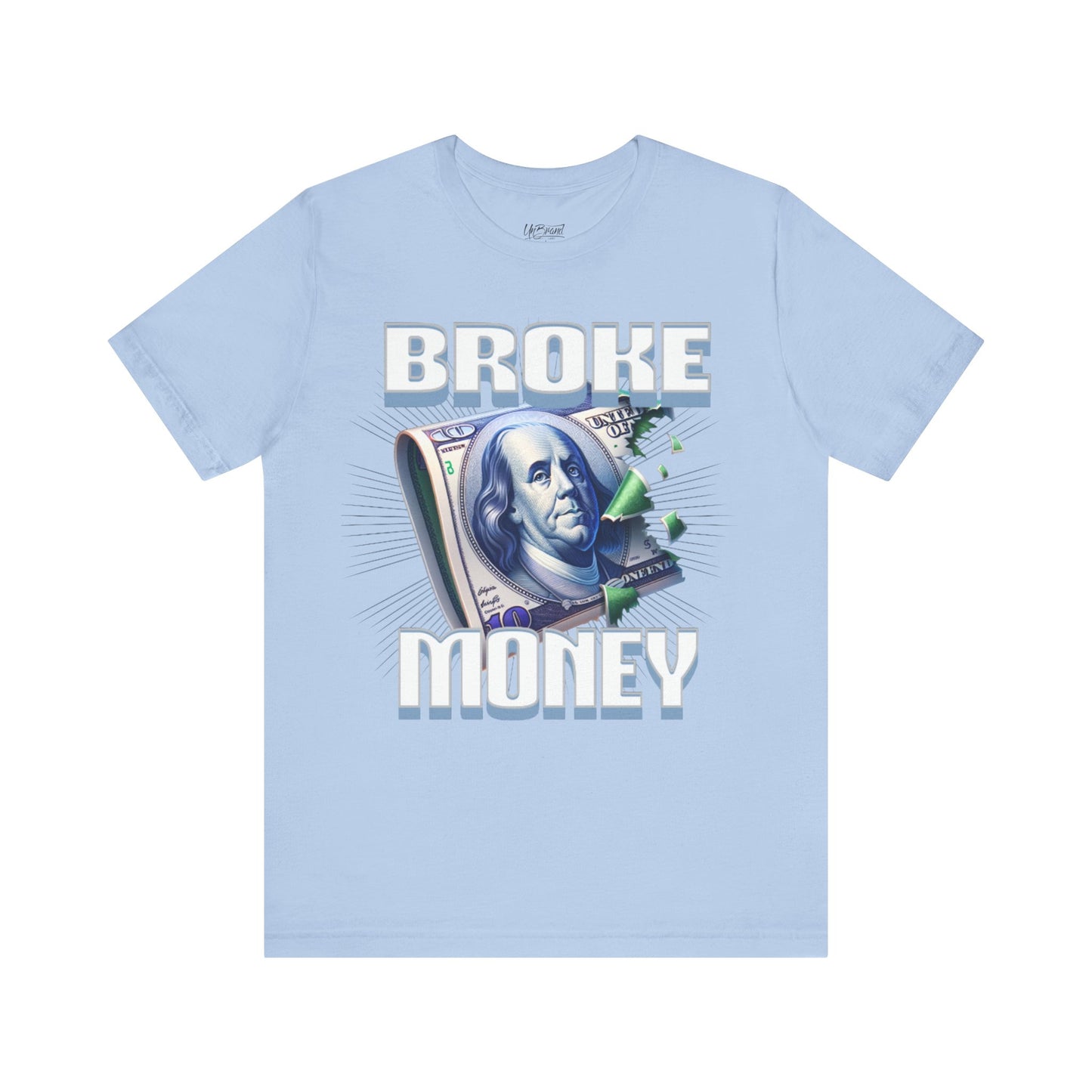 Broke Money Tee | Benjamin Franklin bill graphic, distressed cash design