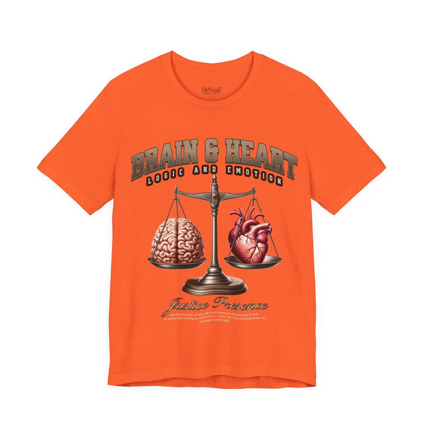 Brain & Heart Scales T-Shirt | Science Anatomy Graphic Tee