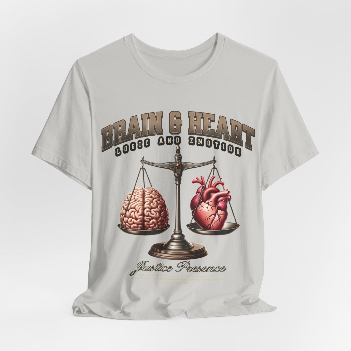 Brain & Heart Scales T-Shirt | Science Anatomy Graphic Tee