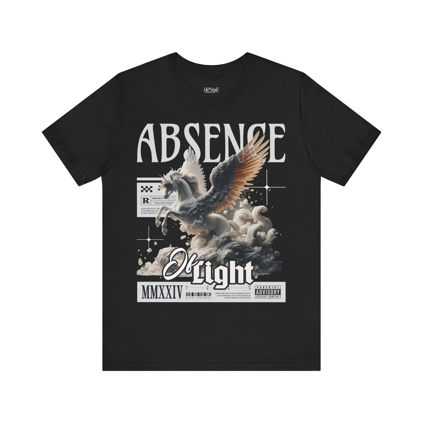 Pegasus Graphic Tee — 'Absence of Light' Vintage Mythic Horse T-Shirt