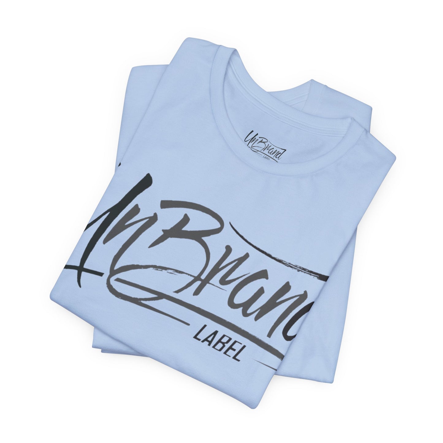 UnBrand Script Logo Tee | black, and gray lettering | UNISEX