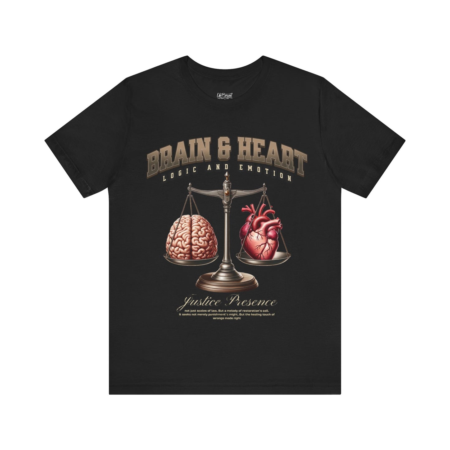Brain & Heart Scales T-Shirt | Science Anatomy Graphic Tee | Unisex