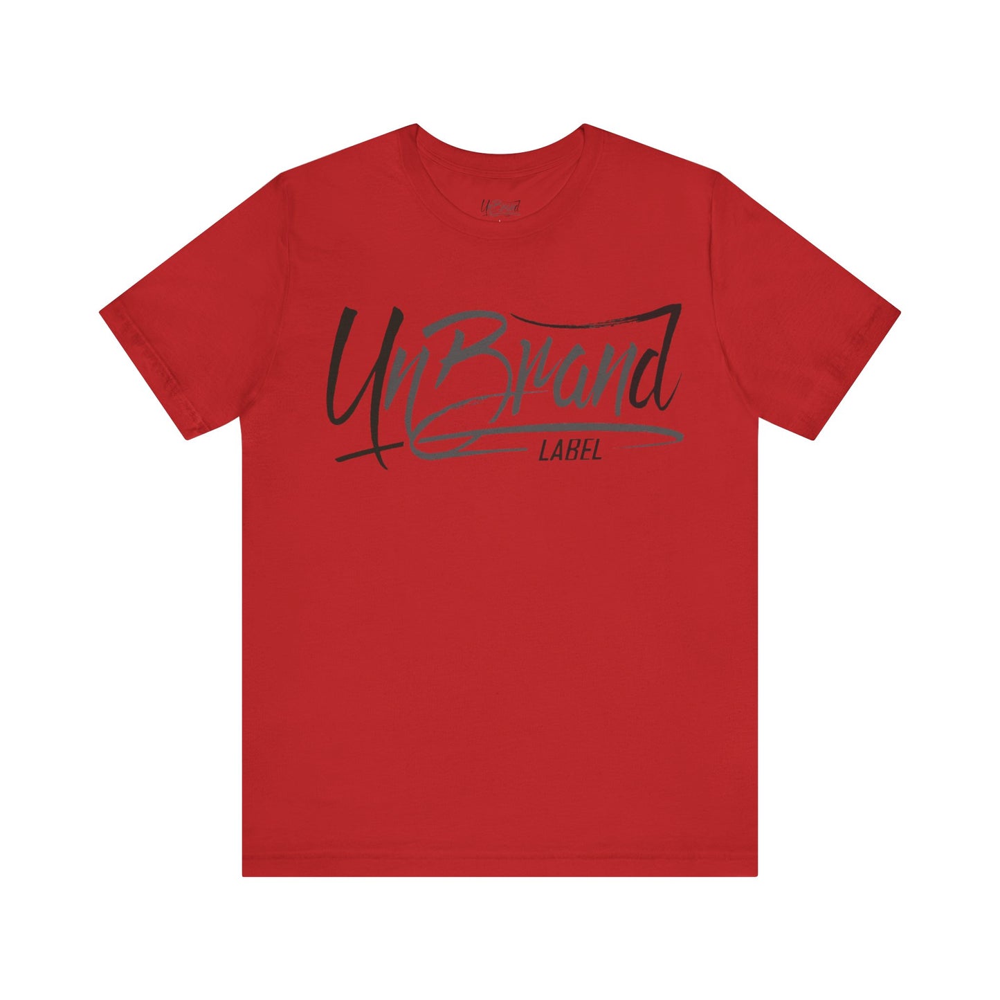 UnBrand Script Logo Tee | black, and gray lettering | UNISEX