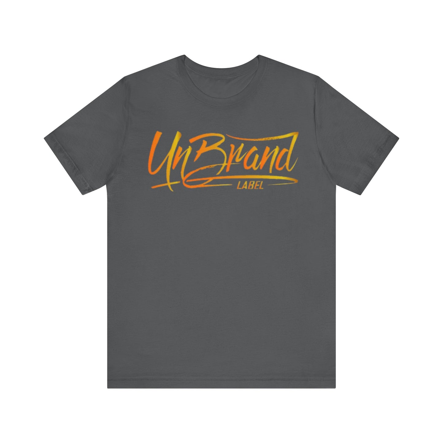 UnBrand Script Logo T-Shirt | Orange Brush Script Tee | Unisex