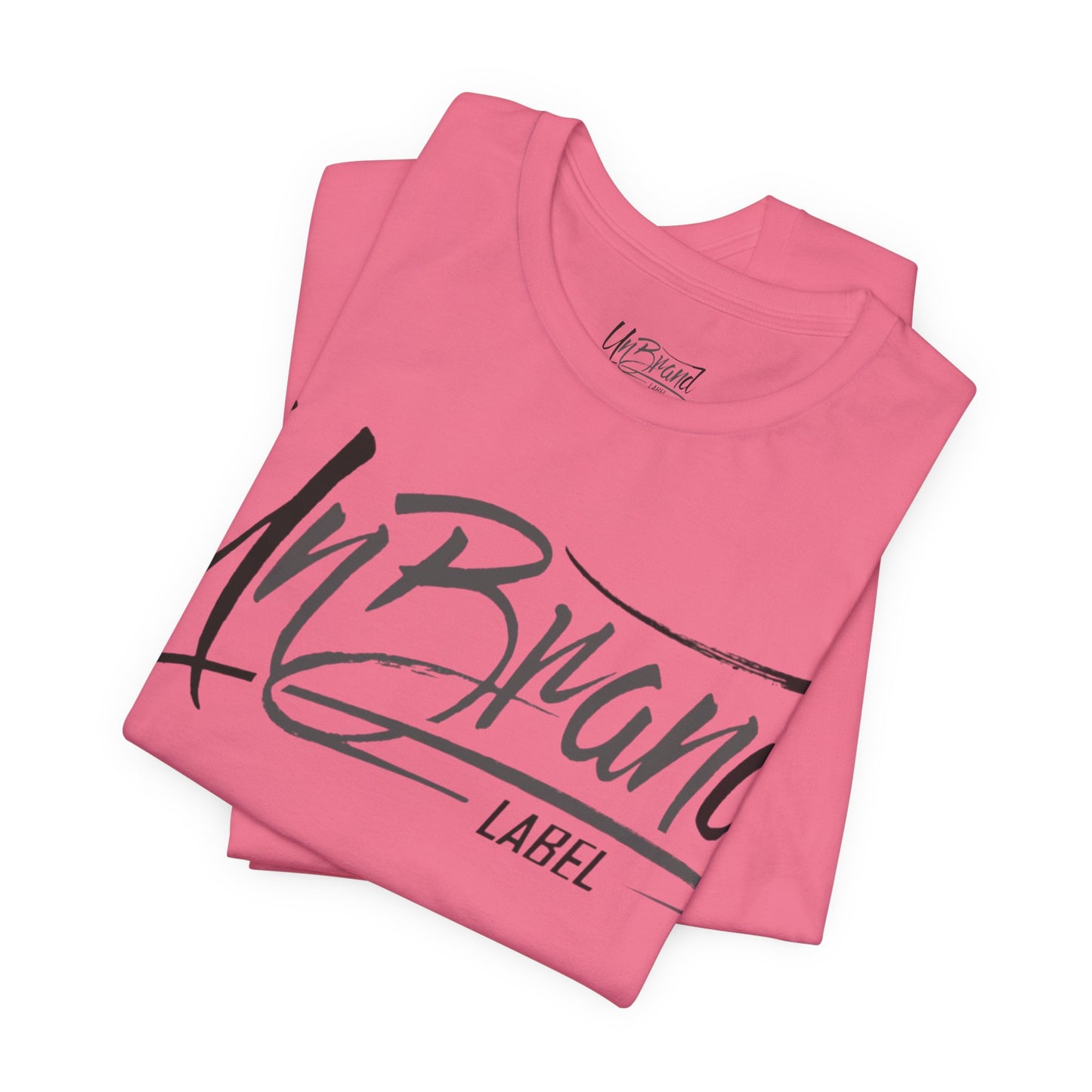 UnBrand Script Logo Tee | black, and gray lettering | UNISEX