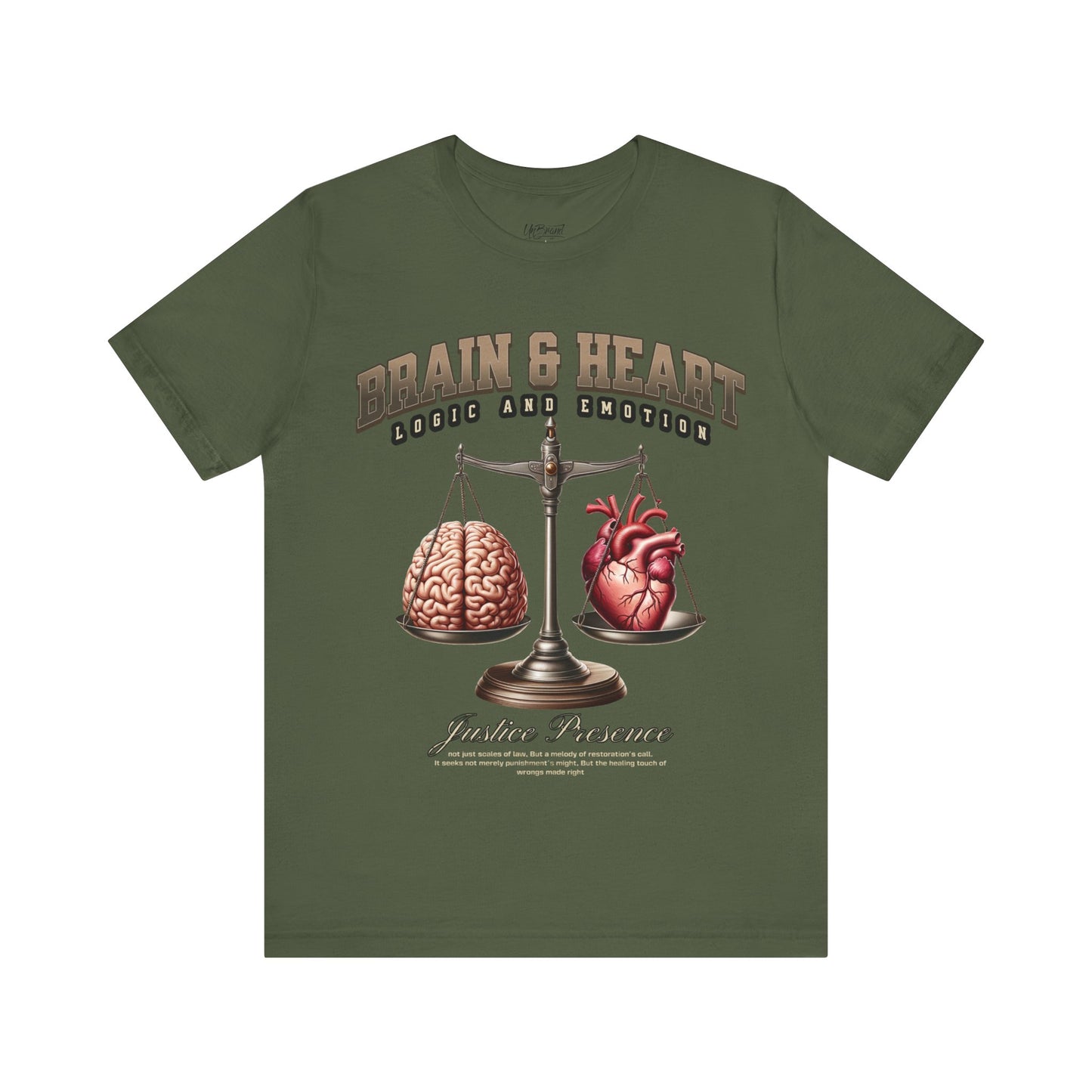Brain & Heart Scales T-Shirt | Science Anatomy Graphic Tee | Unisex
