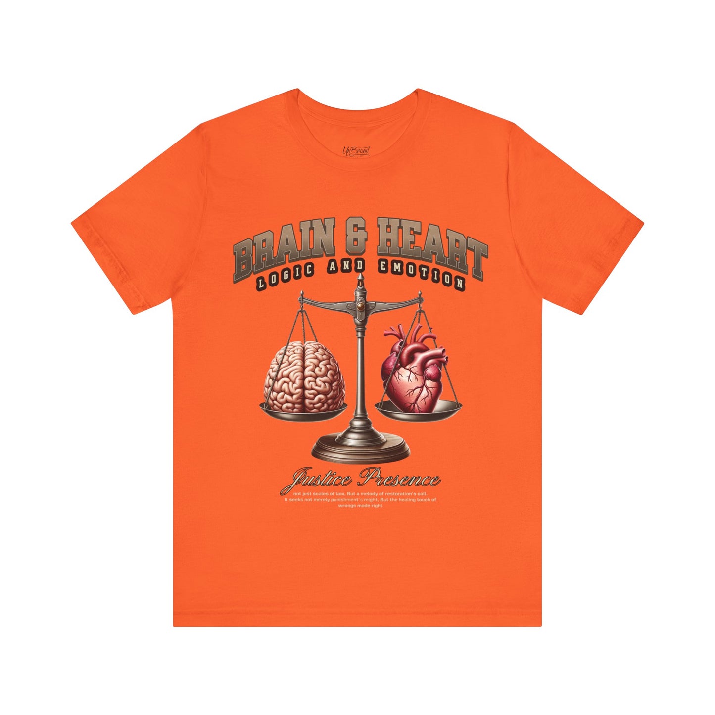 Brain & Heart Scales T-Shirt | Science Anatomy Graphic Tee | Unisex