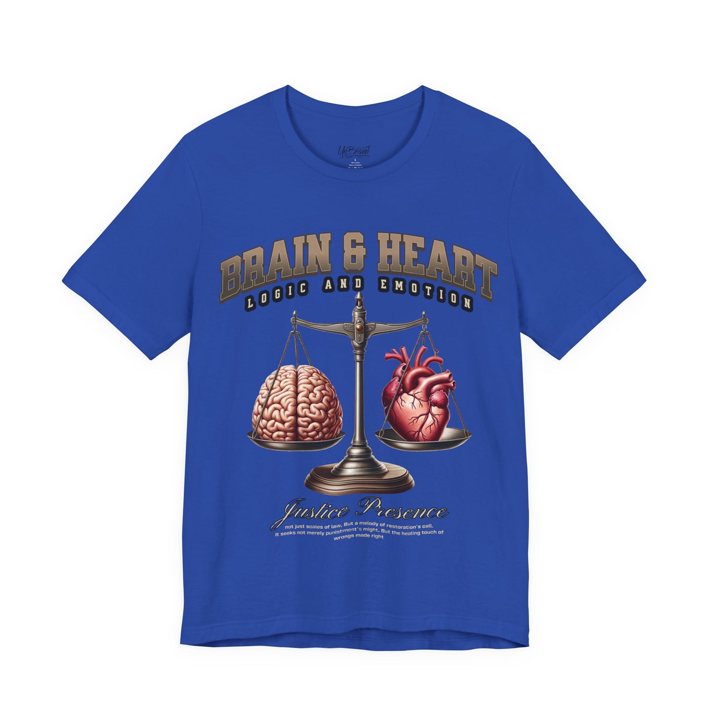 Brain & Heart Scales T-Shirt | Science Anatomy Graphic Tee