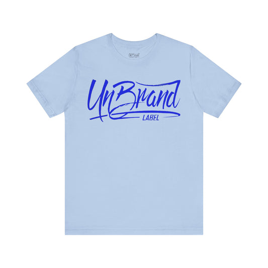 Blue letters |UnBrand Label" Graphic T-Shirt | Unisex