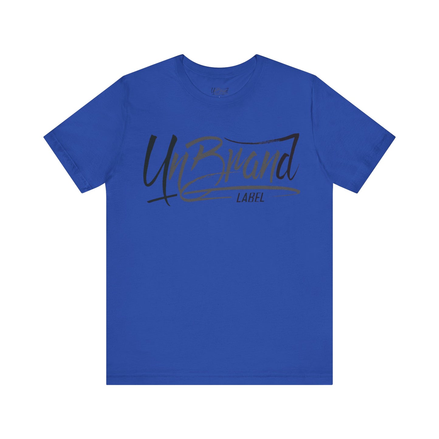 UnBrand Script Logo Tee | black, and gray lettering | UNISEX