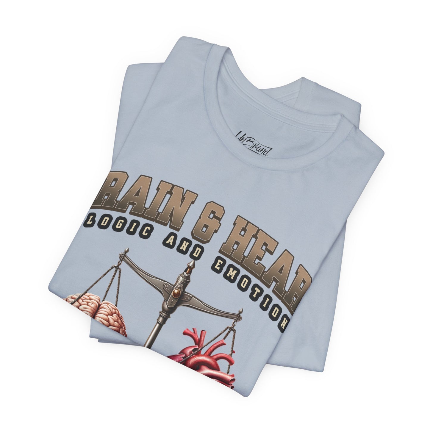 Brain & Heart Scales T-Shirt | Science Anatomy Graphic Tee | Unisex