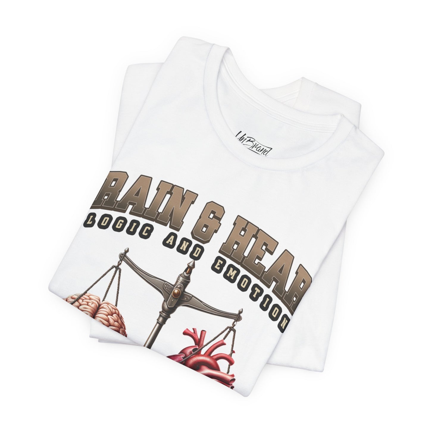 Brain & Heart Scales T-Shirt | Science Anatomy Graphic Tee | Unisex
