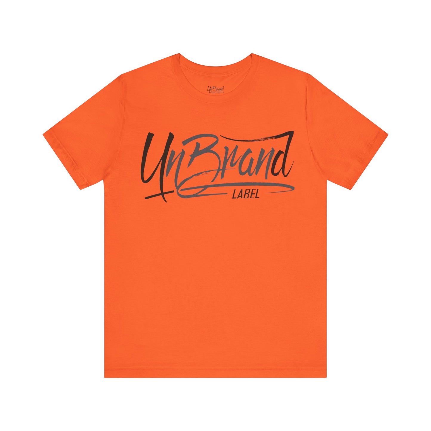 UnBrand Script Logo Tee | black, and gray lettering | UNISEX