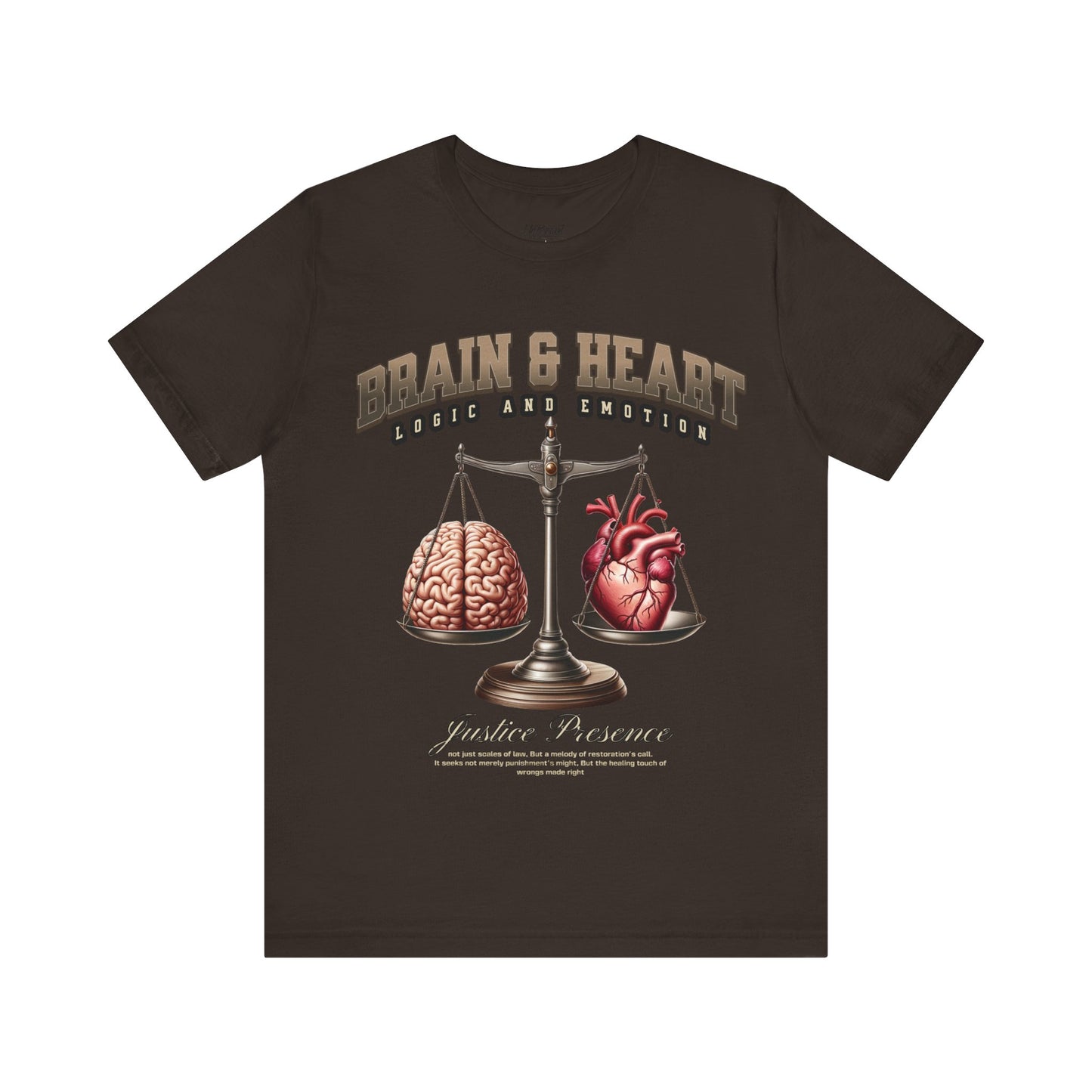 Brain & Heart Scales T-Shirt | Science Anatomy Graphic Tee | Unisex