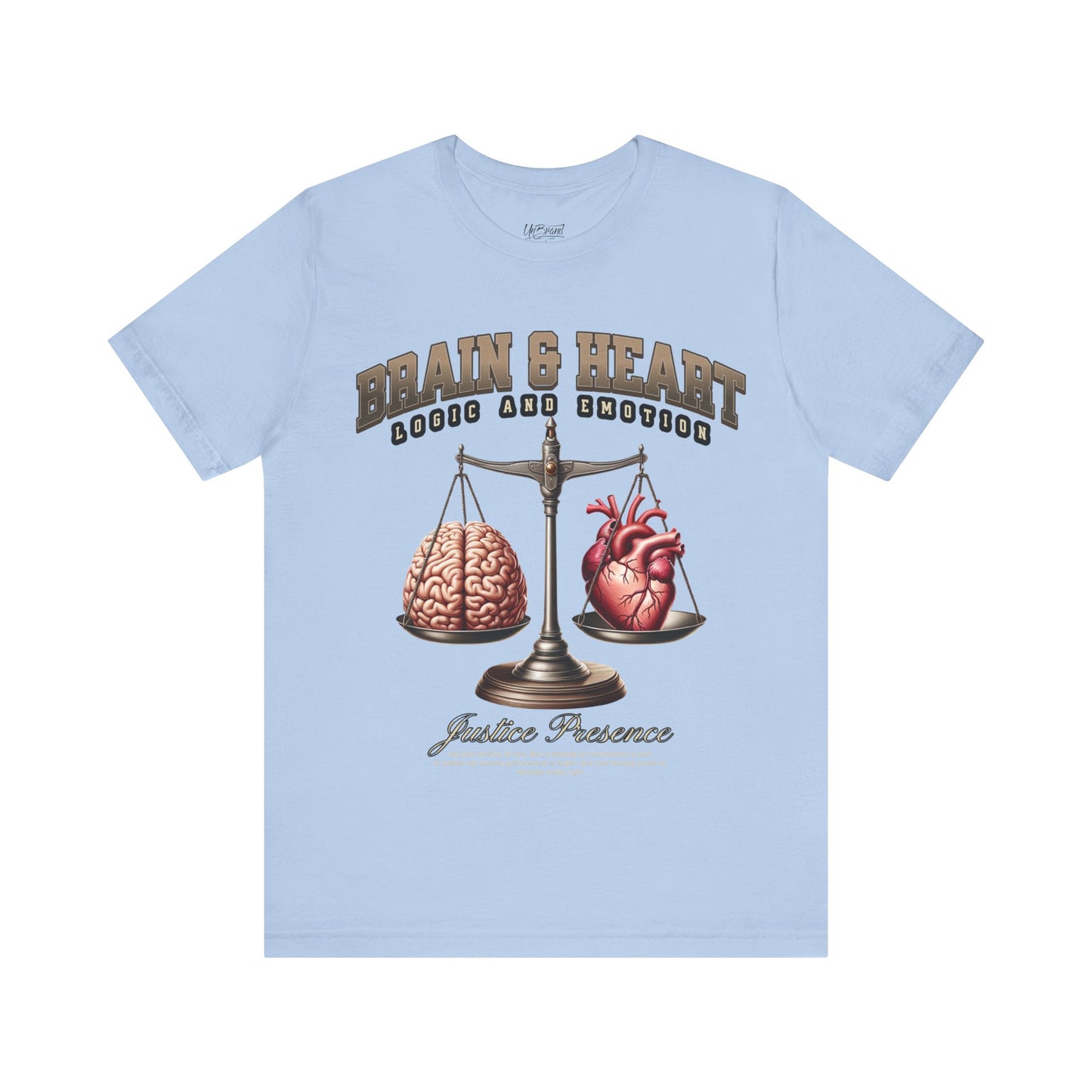 Brain & Heart Scales T-Shirt | Science Anatomy Graphic Tee | Unisex