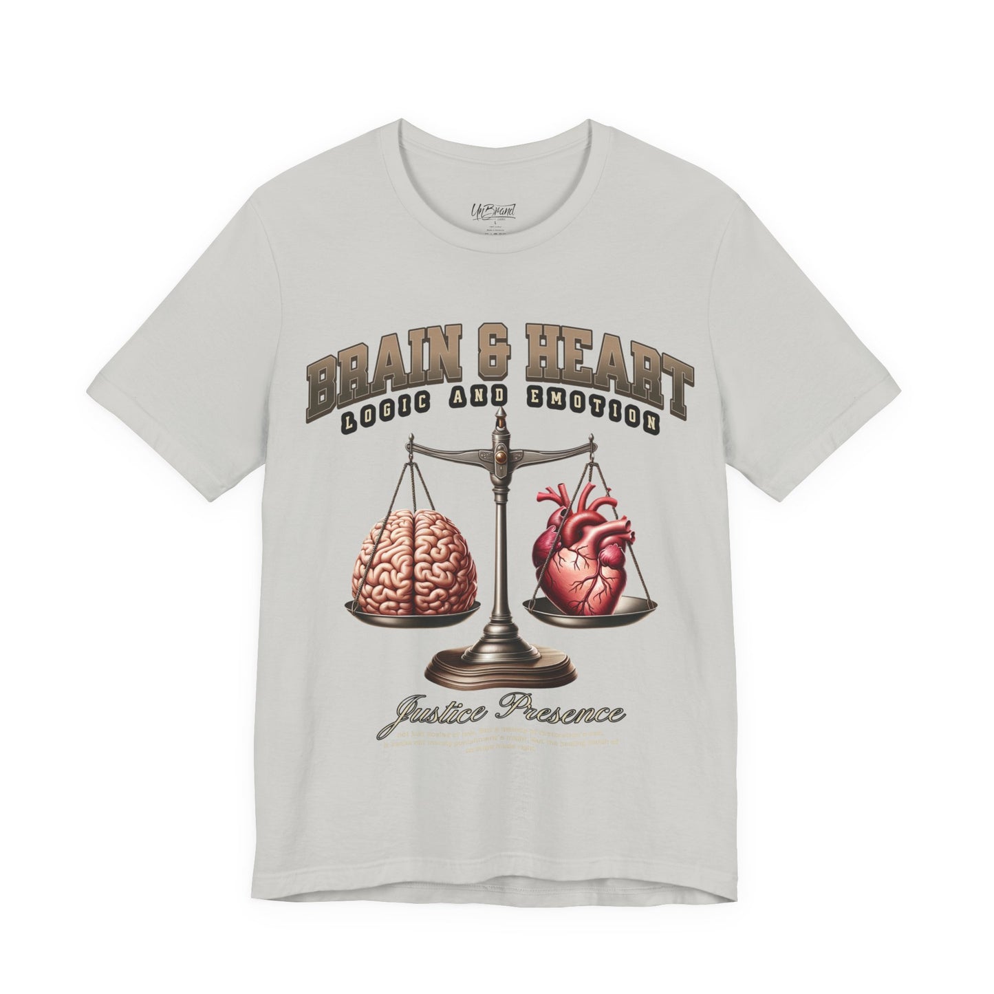Brain & Heart Scales T-Shirt | Science Anatomy Graphic Tee