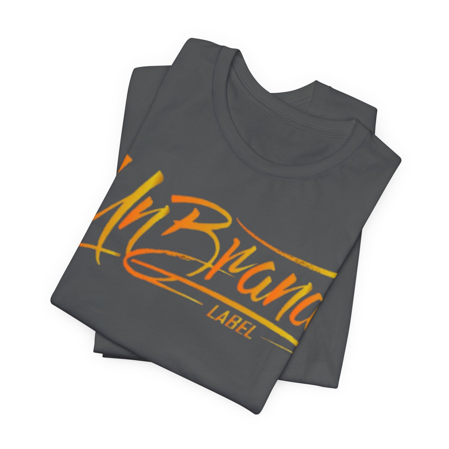 UnBrand Script Logo T-Shirt | Orange Brush Script Tee | Unisex