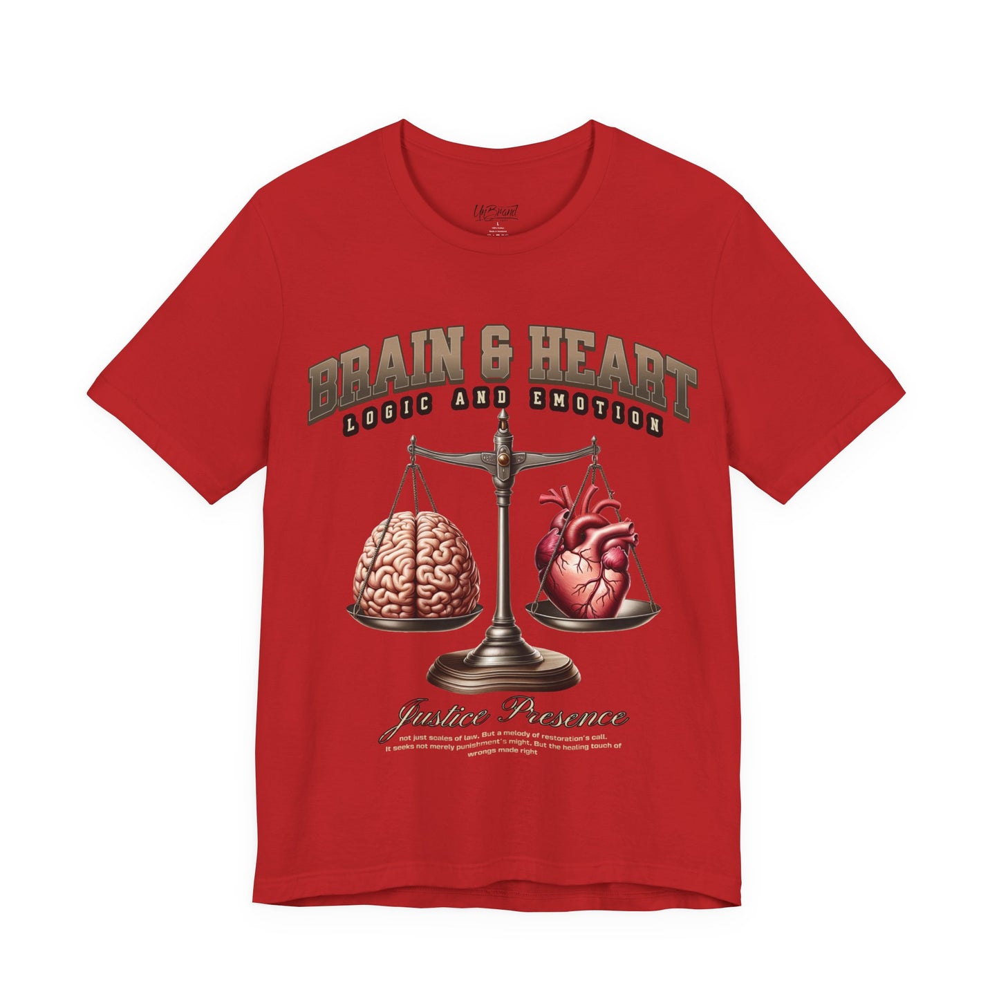 Brain & Heart Scales T-Shirt | Science Anatomy Graphic Tee