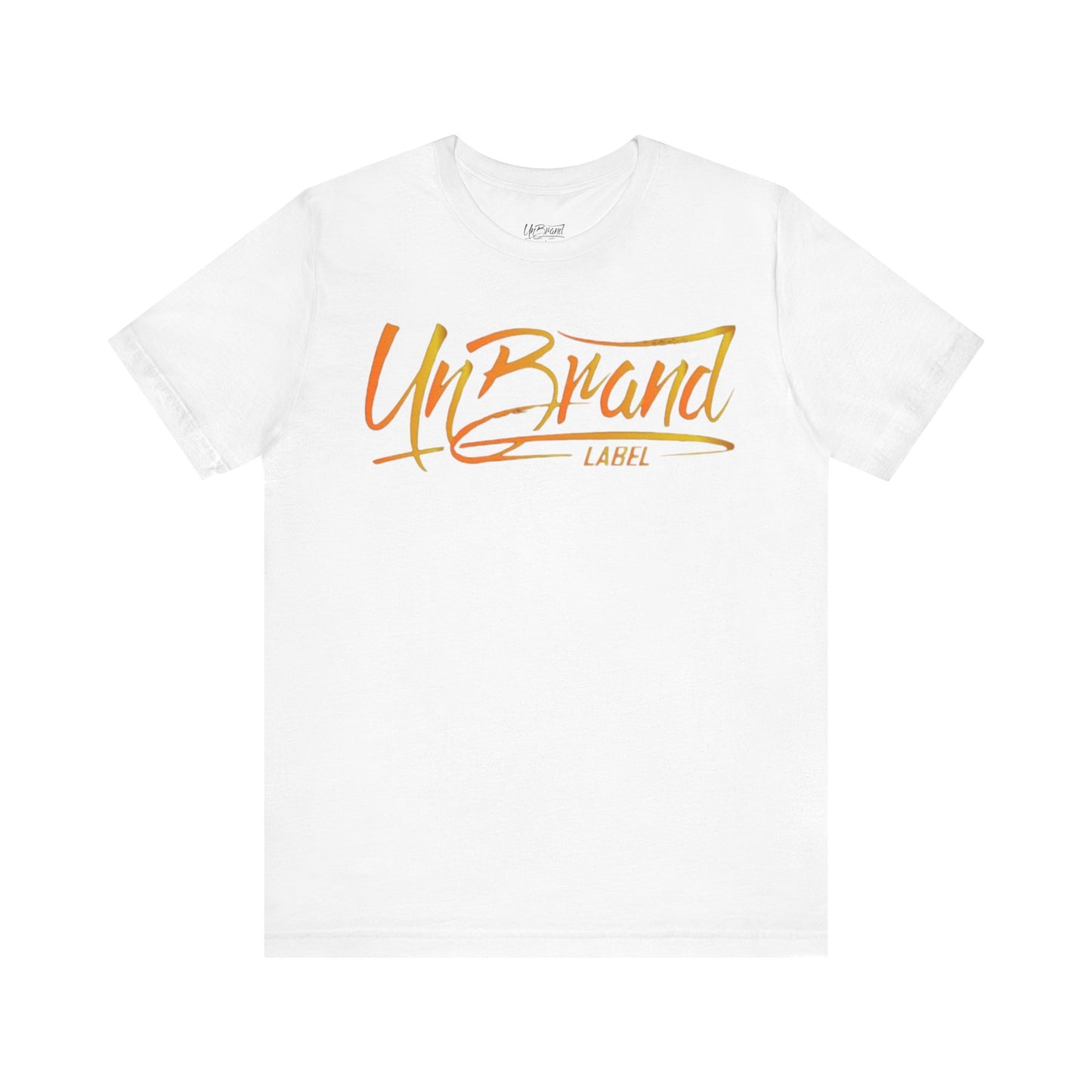 UnBrand Script Logo T-Shirt | Orange Brush Script Tee | Unisex