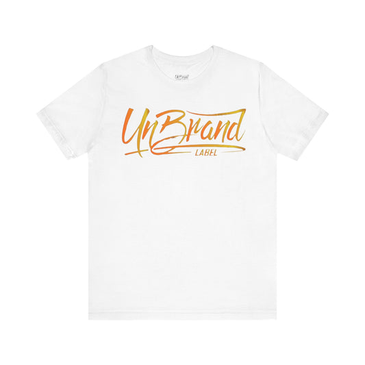 UnBrand Script Logo T-Shirt | Orange Brush Script Tee | Unisex