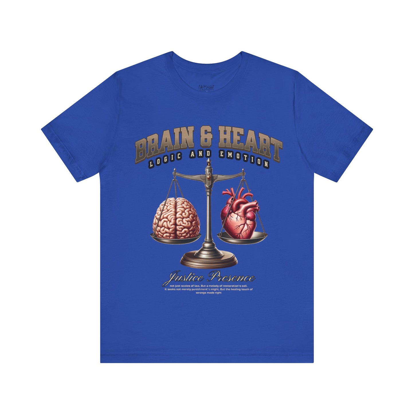 Brain & Heart Scales T-Shirt | Science Anatomy Graphic Tee | Unisex