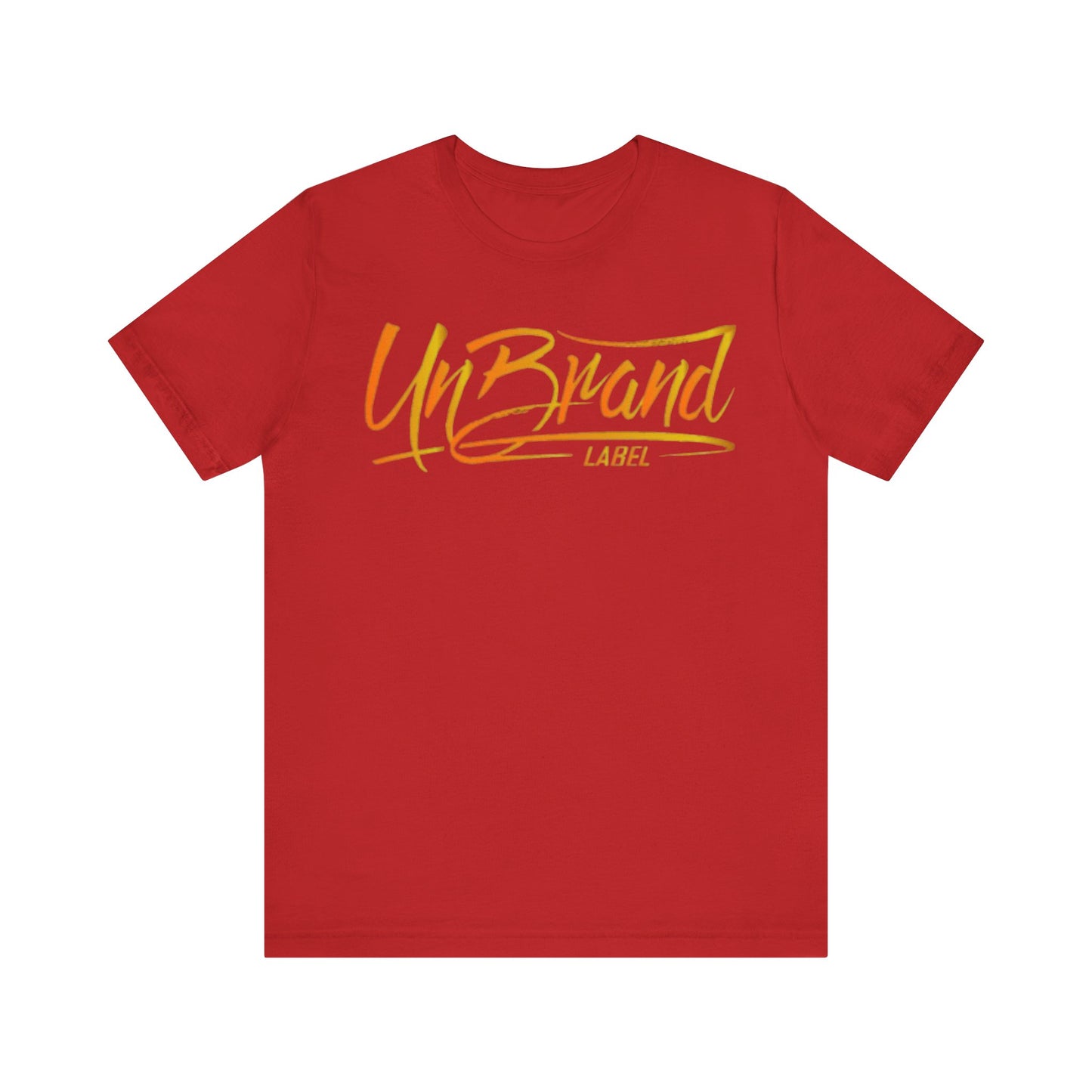 UnBrand Script Logo T-Shirt | Orange Brush Script Tee | Unisex