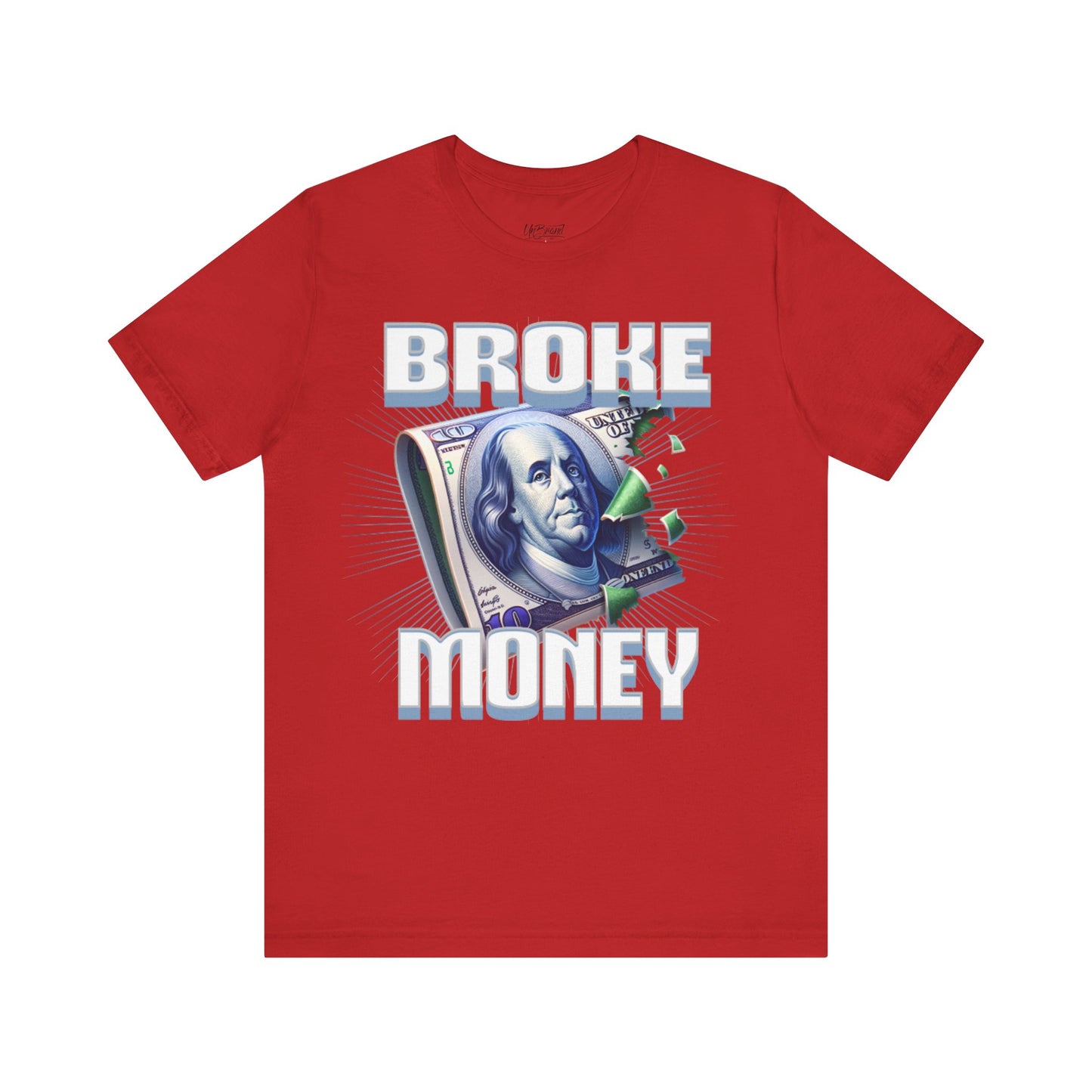 Broke Money Tee | Benjamin Franklin bill graphic, distressed cash design