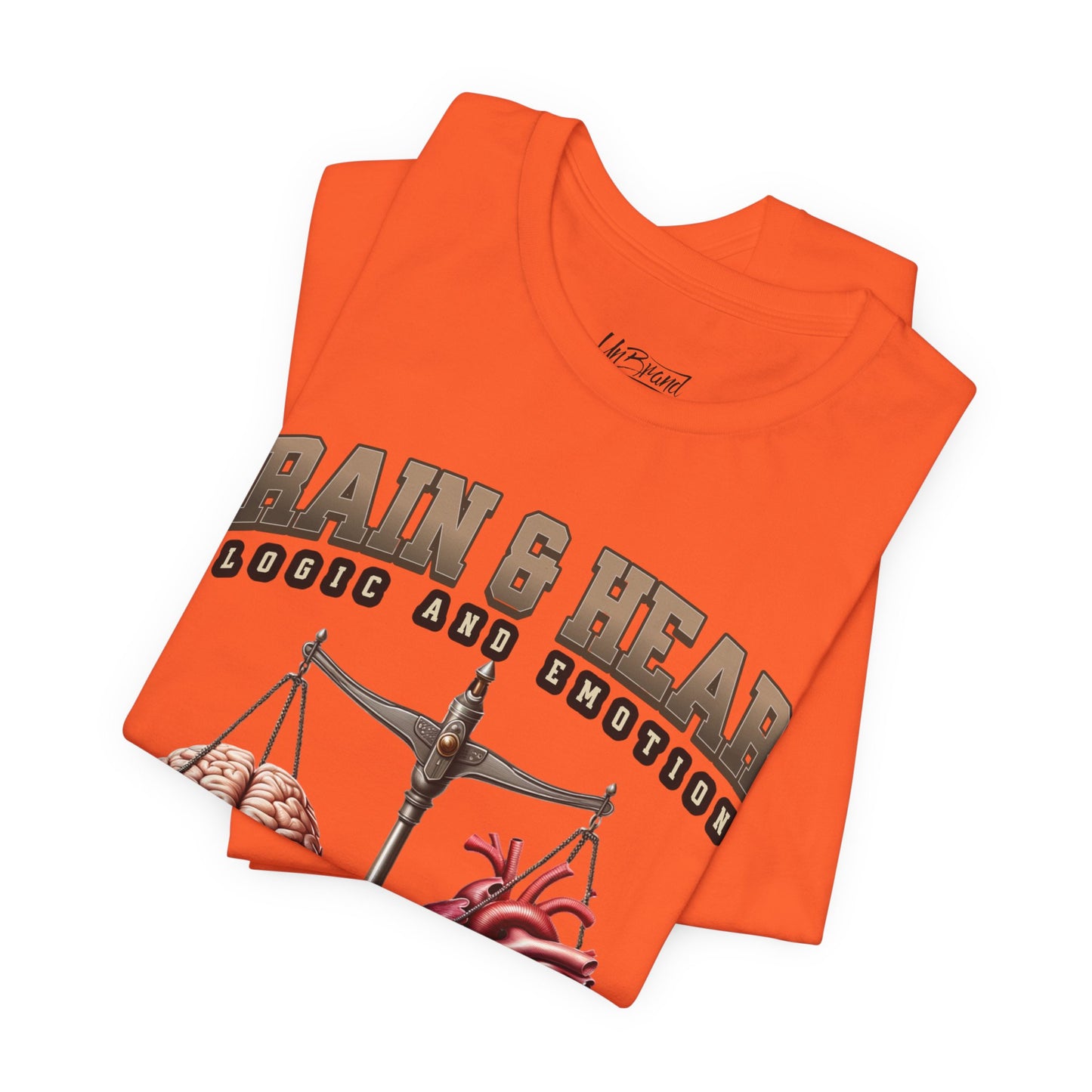 Brain & Heart Scales T-Shirt | Science Anatomy Graphic Tee | Unisex