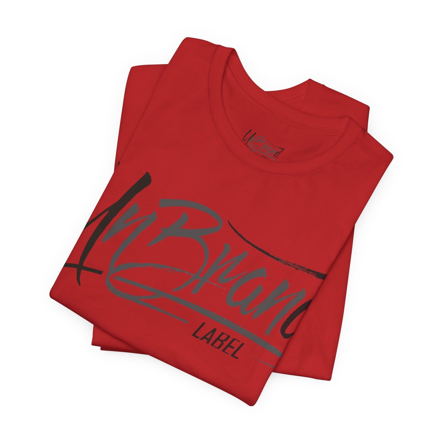 UnBrand Script Logo Tee | black, and gray lettering | UNISEX