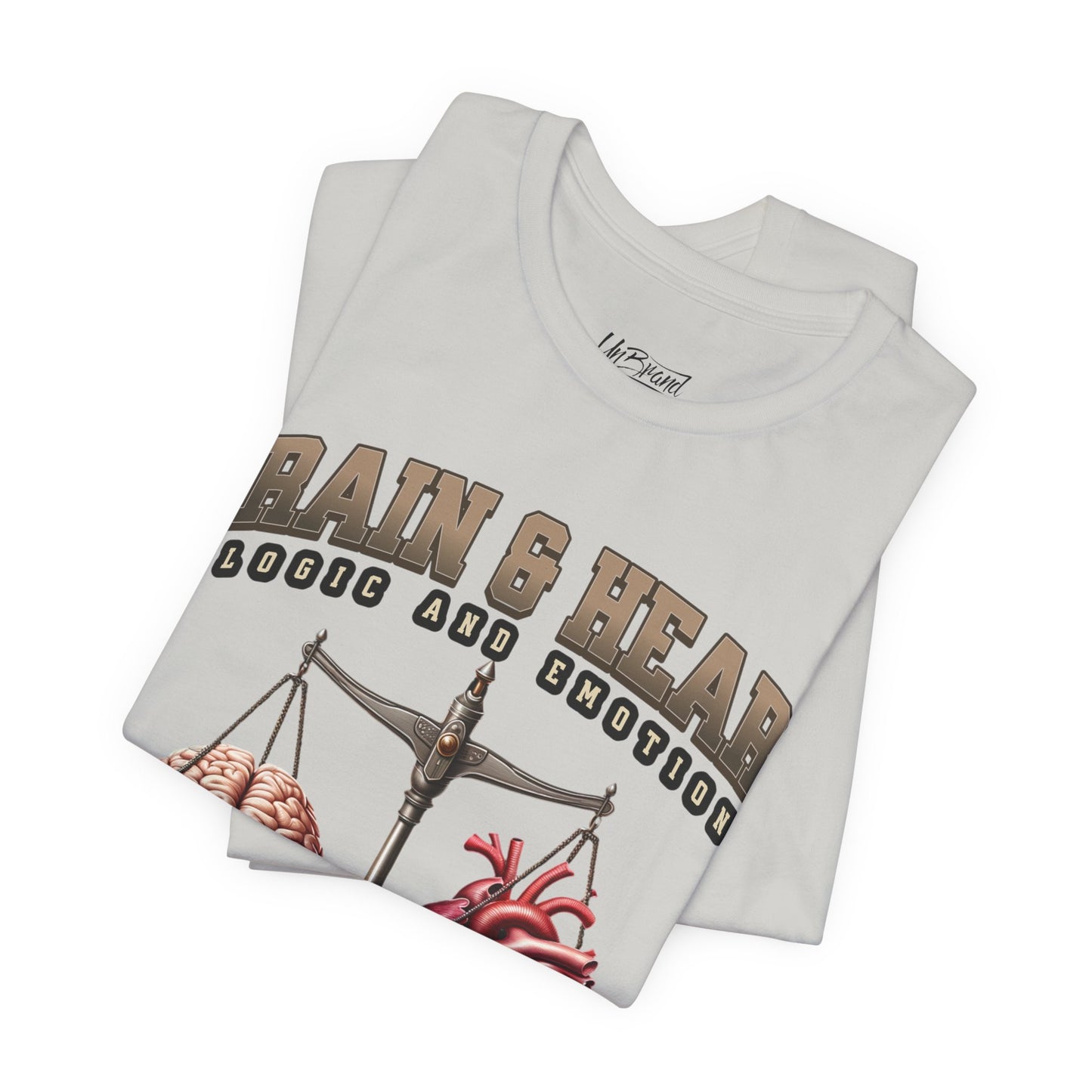 Brain & Heart Scales T-Shirt | Science Anatomy Graphic Tee | Unisex