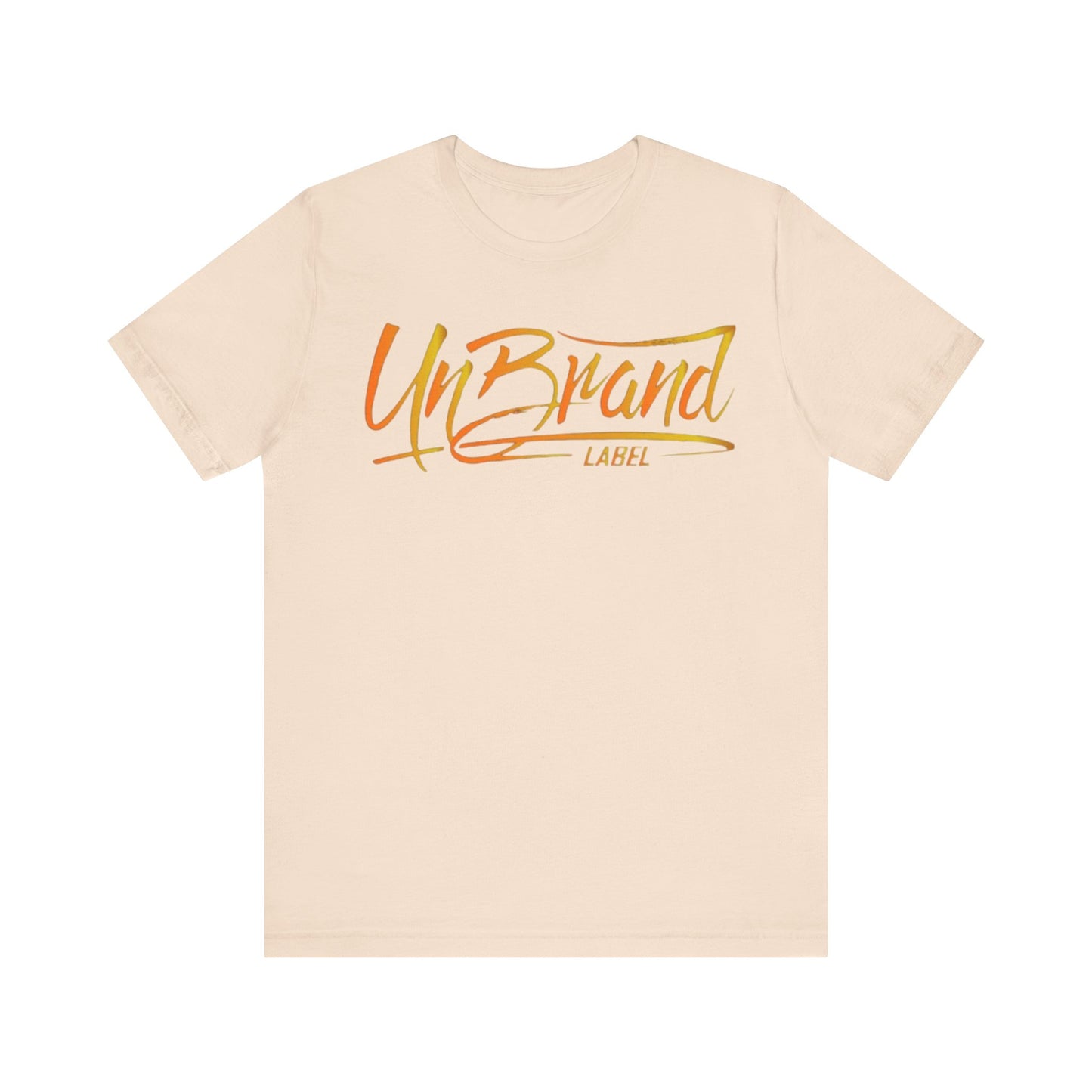 UnBrand Script Logo T-Shirt | Orange Brush Script Tee | Unisex