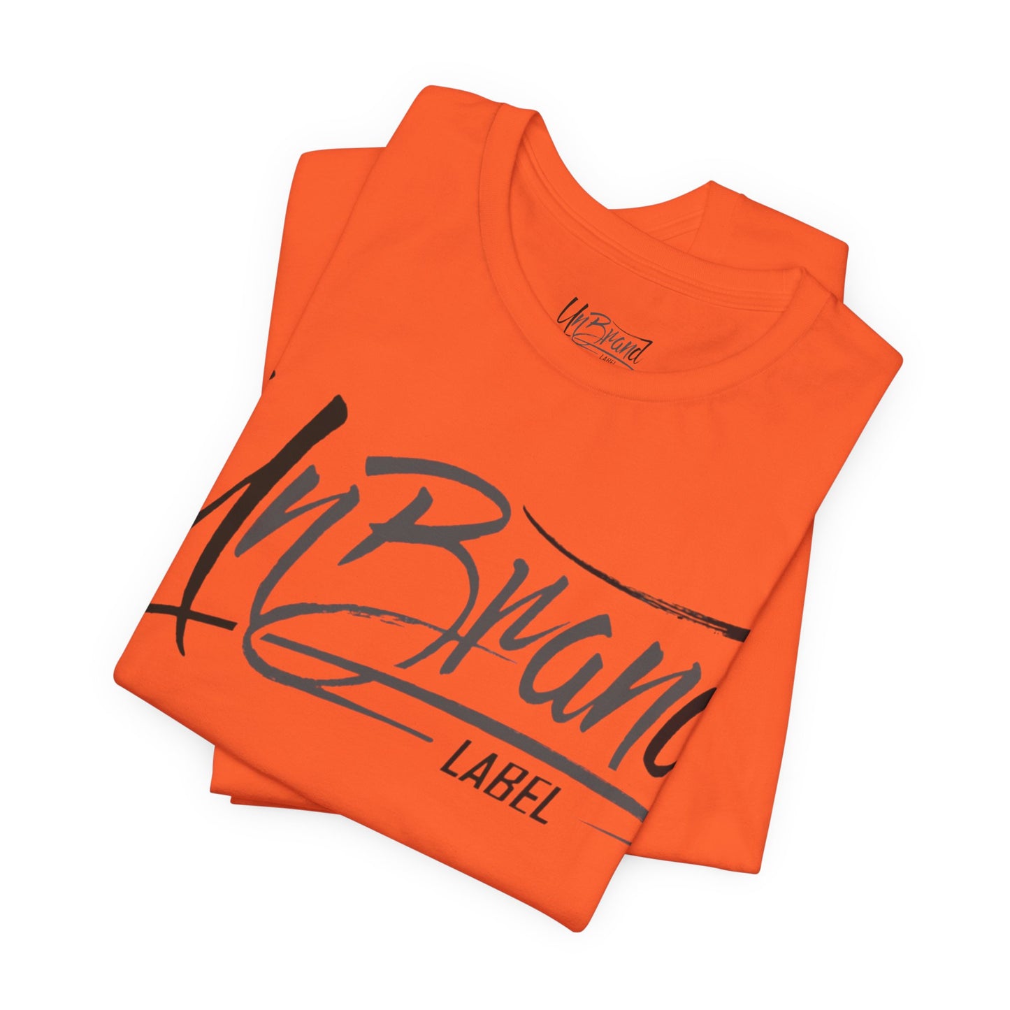 UnBrand Script Logo Tee | black, and gray lettering | UNISEX