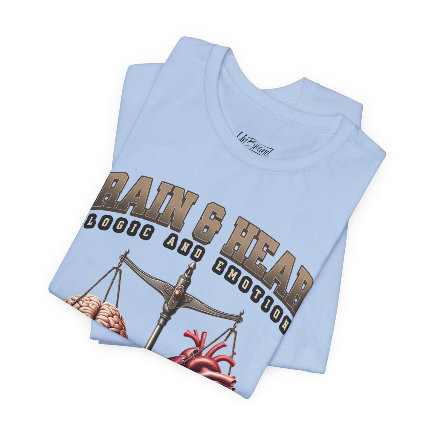 Brain & Heart Scales T-Shirt | Science Anatomy Graphic Tee | Unisex