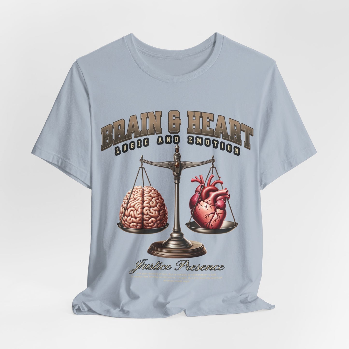 Brain & Heart Scales T-Shirt | Science Anatomy Graphic Tee