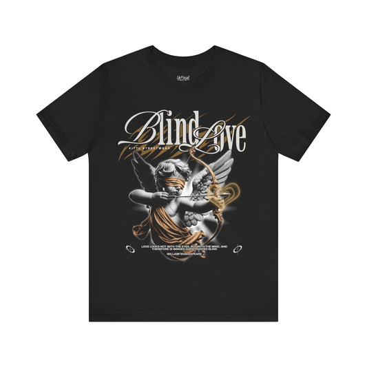 Blind Love cherub graphic T-Shirt | angel wing typography tee | UNISEX