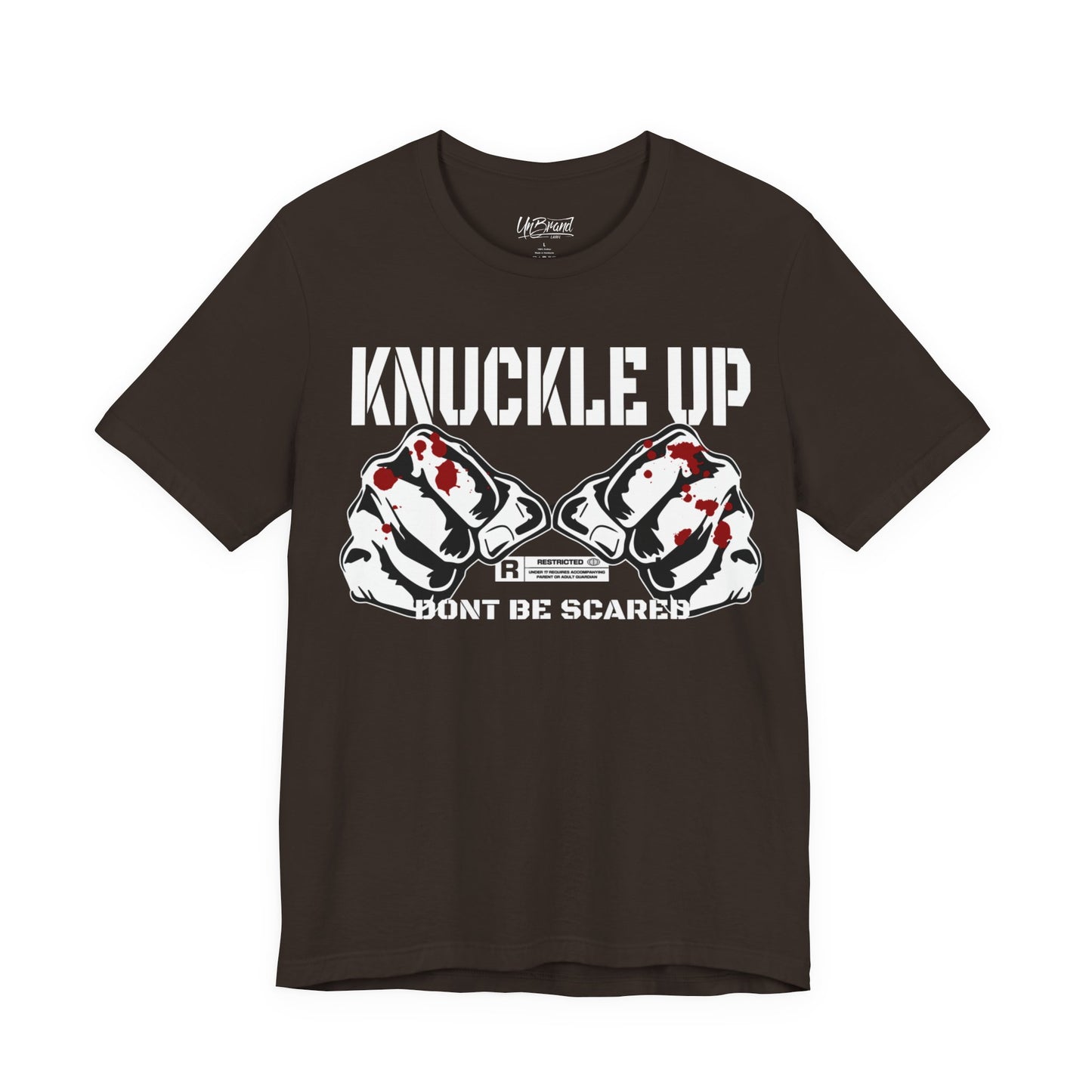 Knuckle Up fists graphic Tee | Don't Be Scared boxing design