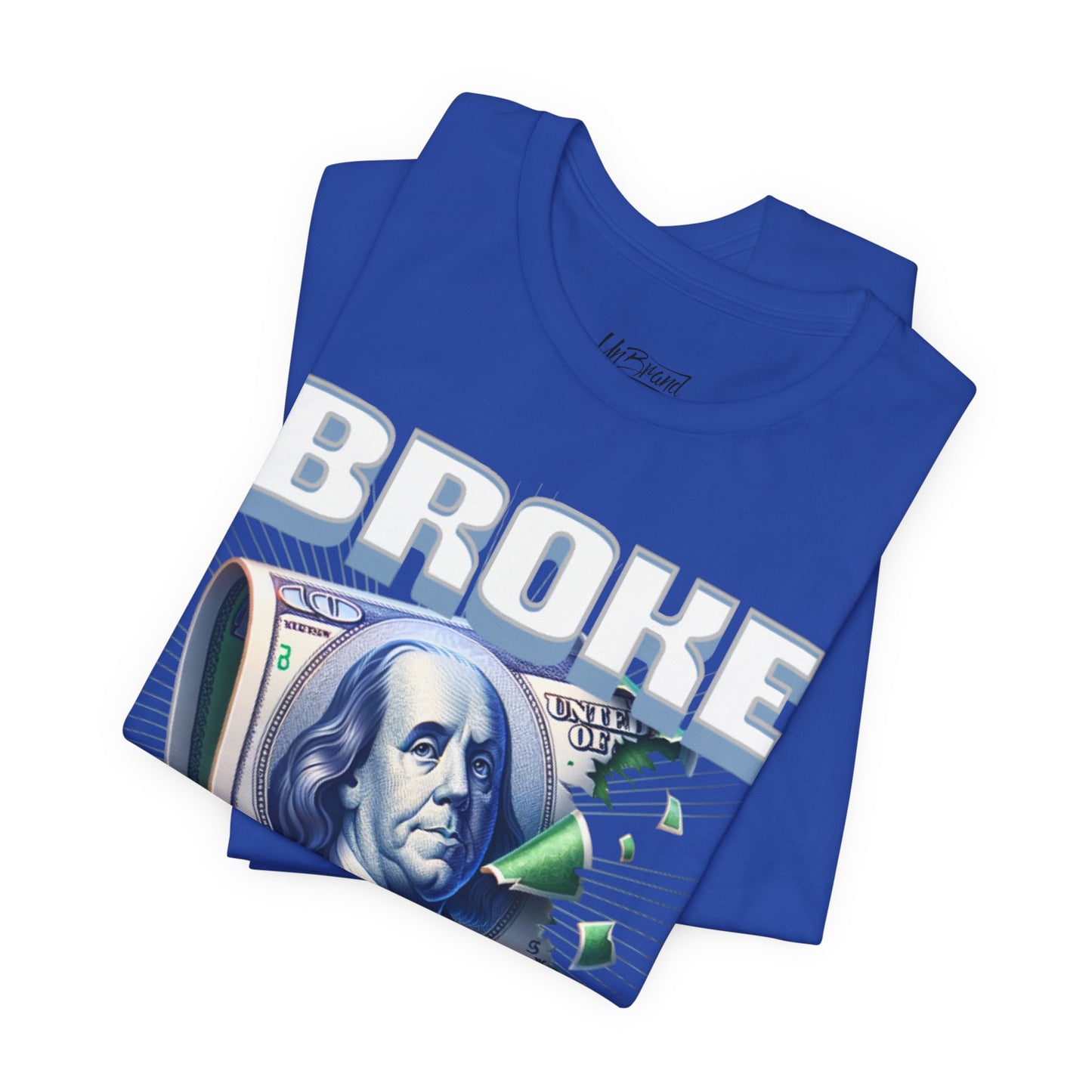 Broke Money Tee | Benjamin Franklin bill graphic, distressed cash design
