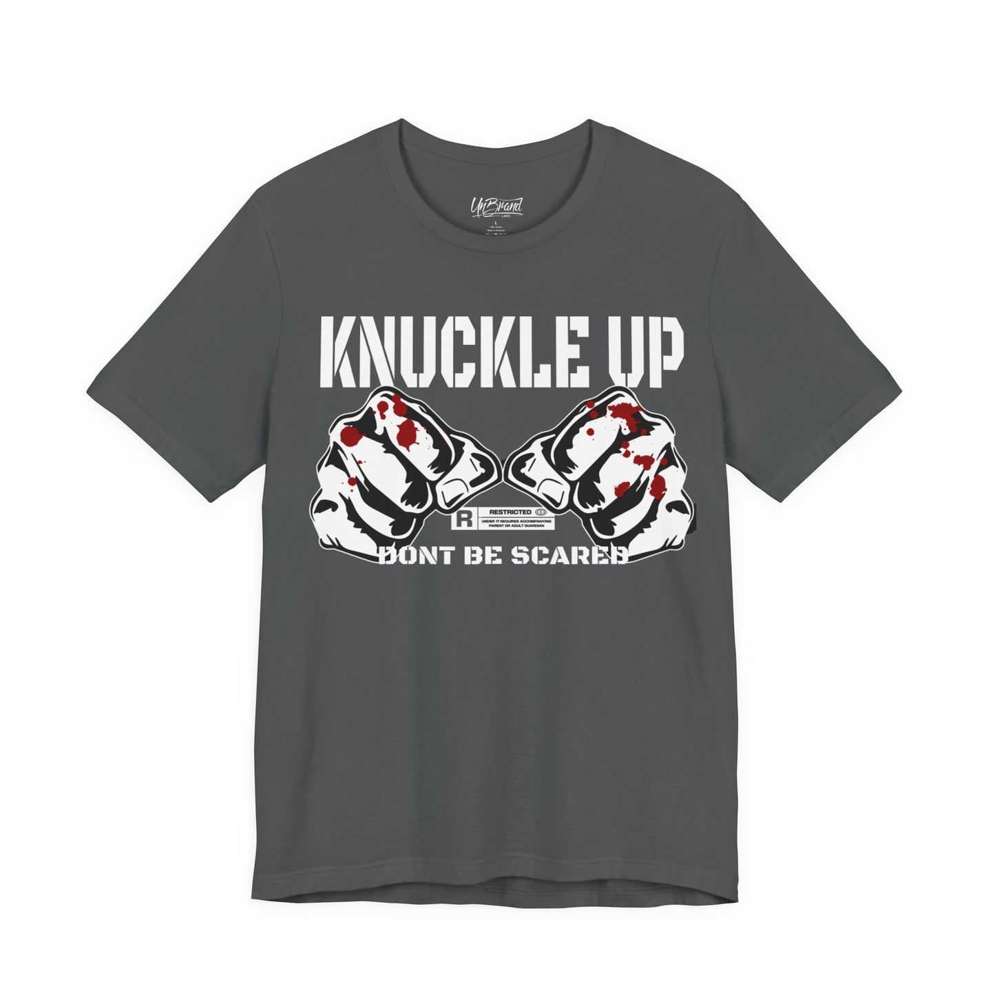 Knuckle Up fists graphic Tee | Don't Be Scared boxing design