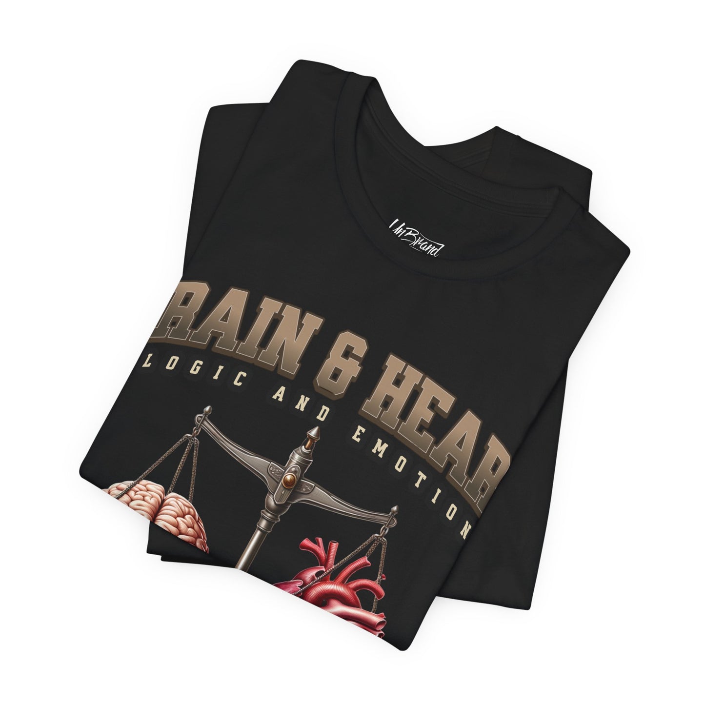 Brain & Heart Scales T-Shirt | Science Anatomy Graphic Tee | Unisex