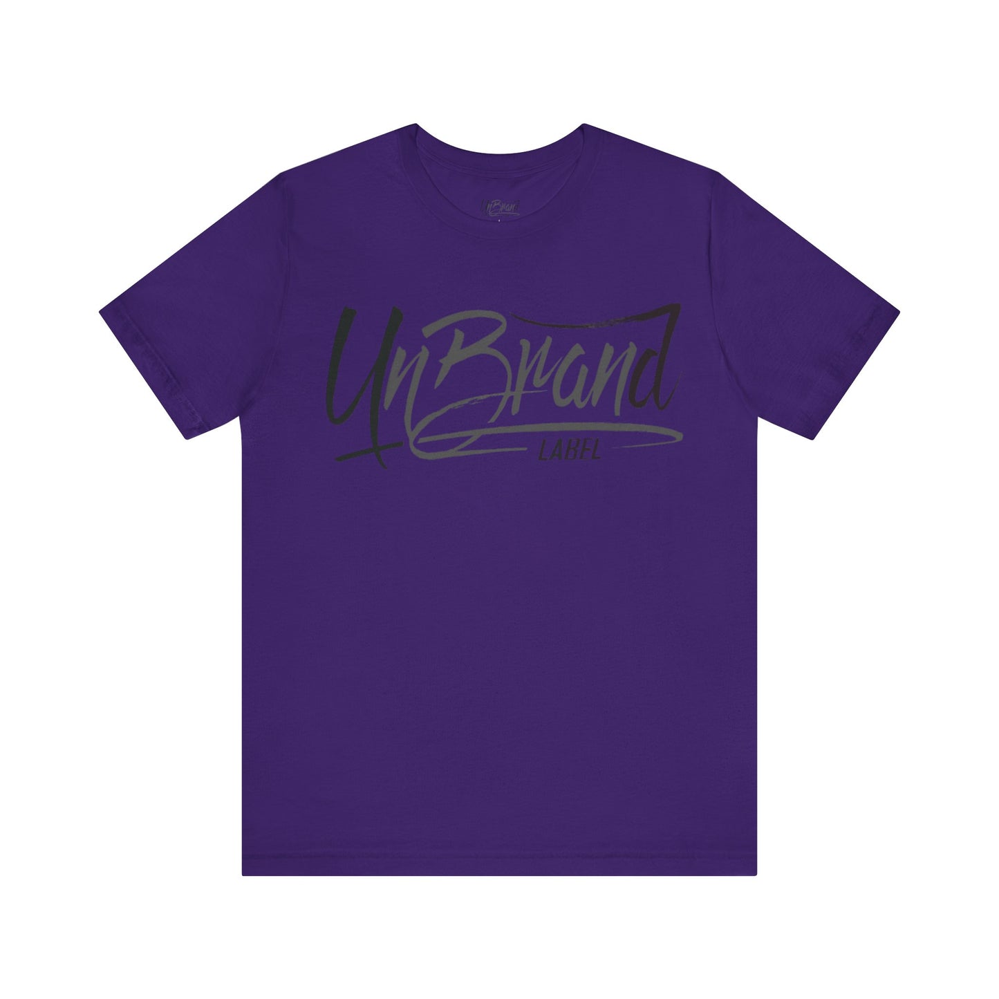UnBrand Script Logo Tee | black, and gray lettering | UNISEX