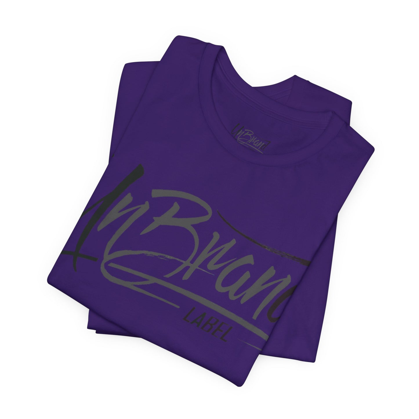 UnBrand Script Logo Tee | black, and gray lettering | UNISEX