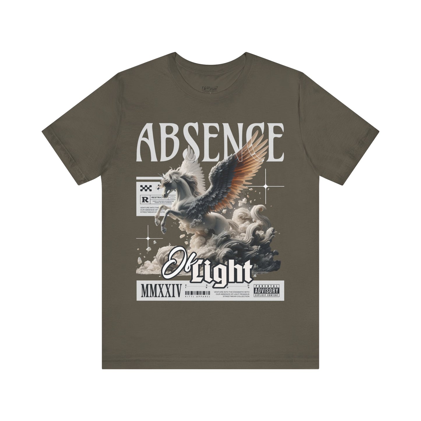 Pegasus Graphic Tee — 'Absence of Light' Vintage Mythic Horse T-Shirt