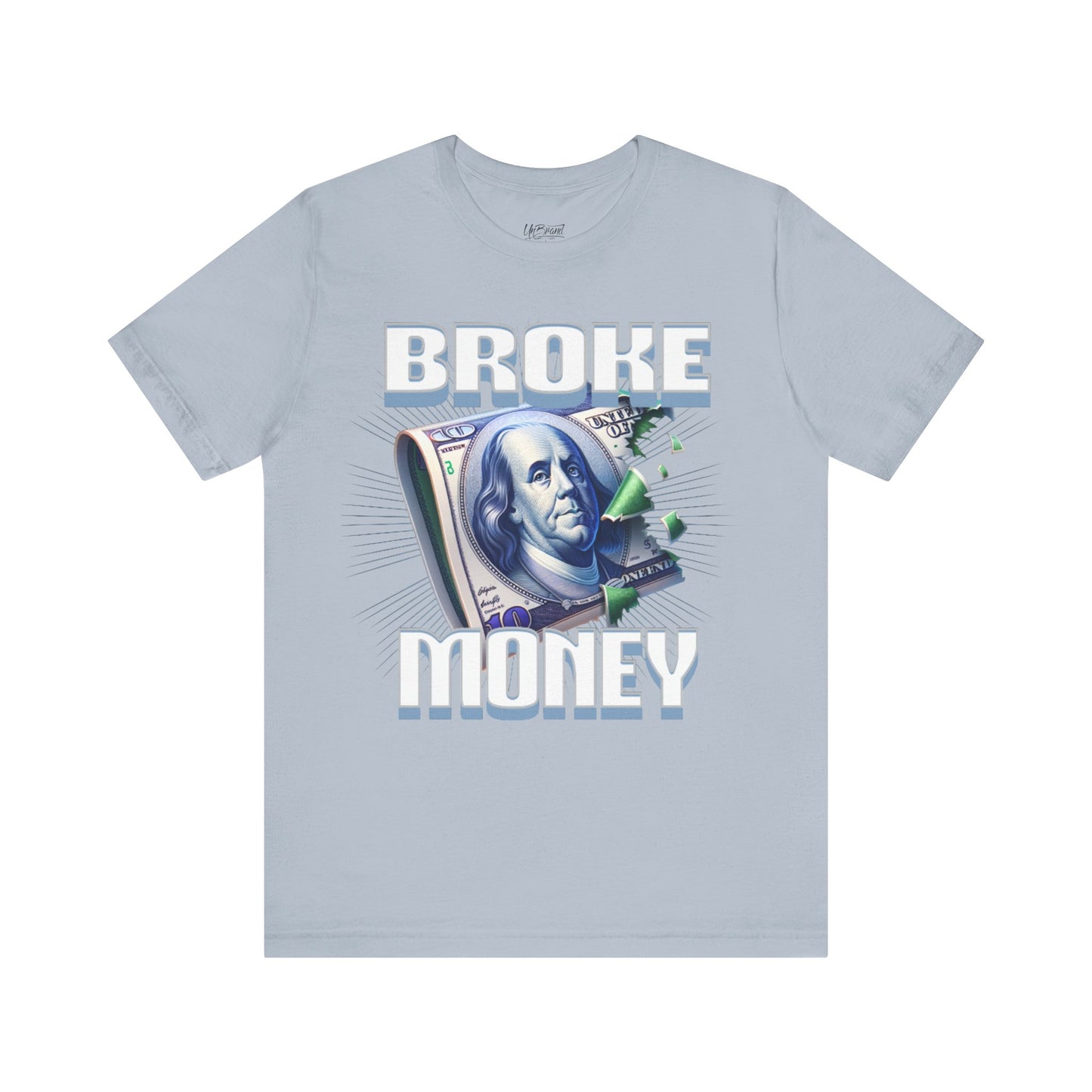 Broke Money Tee | Benjamin Franklin bill graphic, distressed cash design