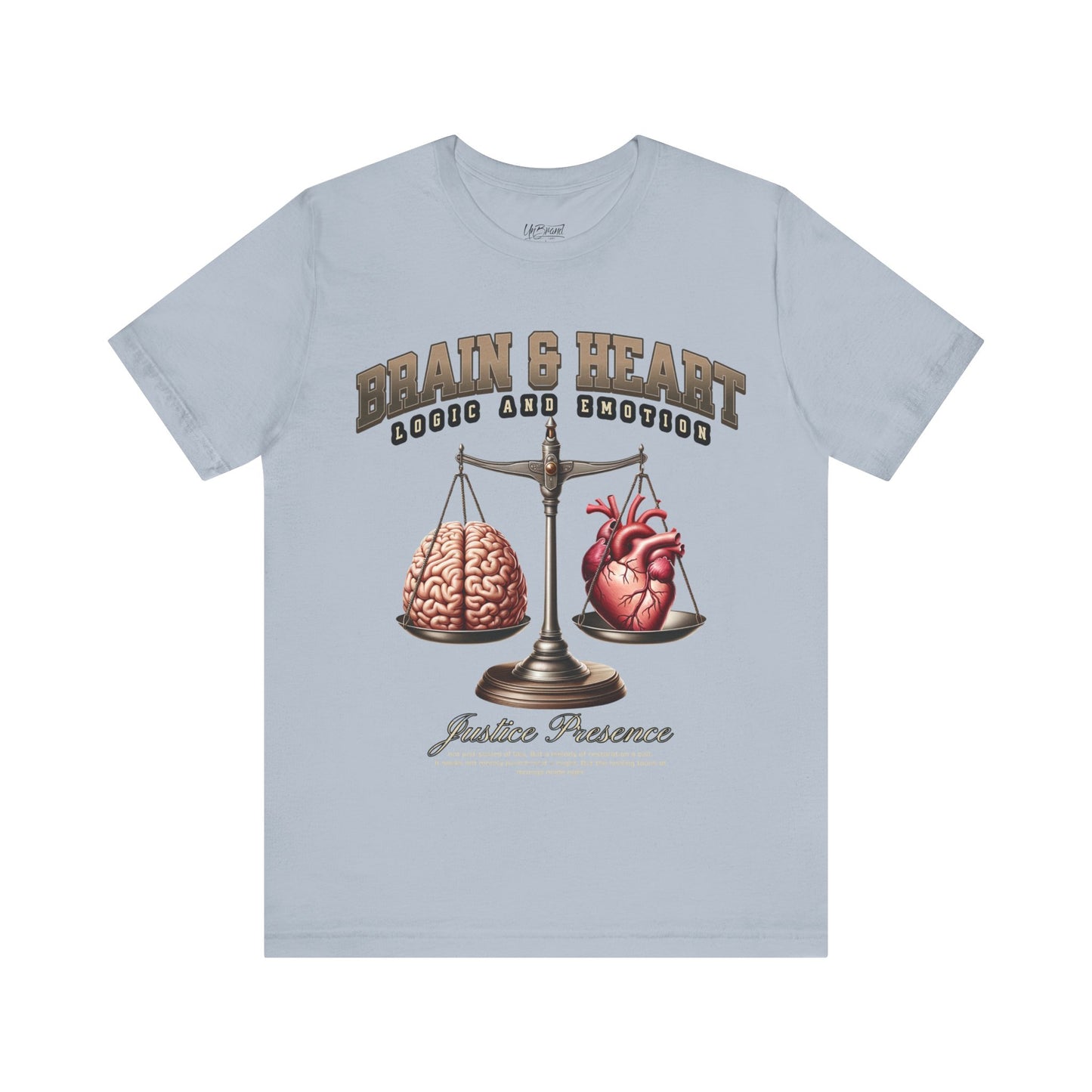 Brain & Heart Scales T-Shirt | Science Anatomy Graphic Tee | Unisex