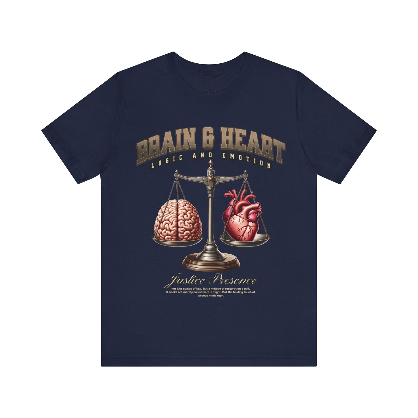 Brain & Heart Scales T-Shirt | Science Anatomy Graphic Tee | Unisex