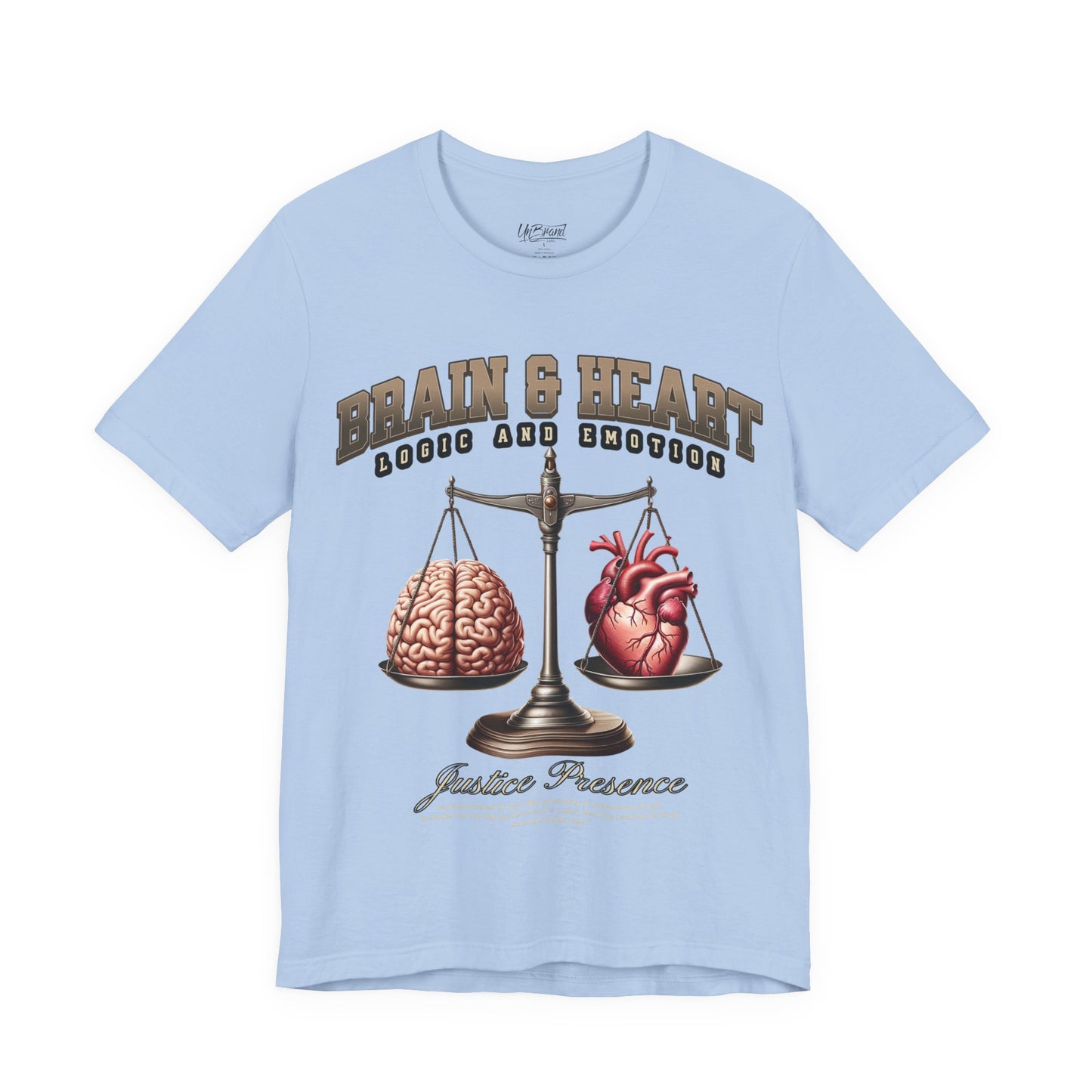 Brain & Heart Scales T-Shirt | Science Anatomy Graphic Tee